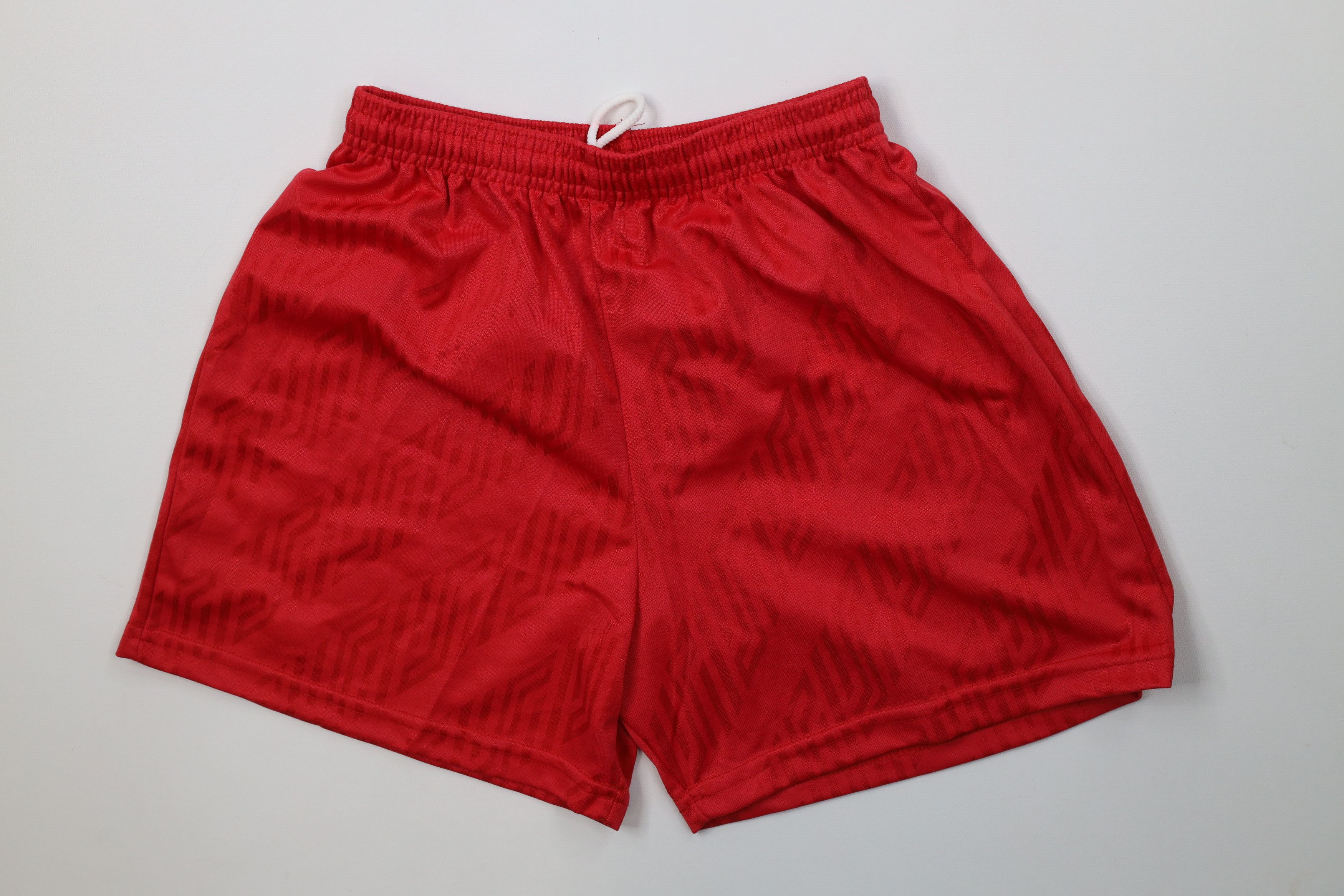 Vintage Vintage 90s Streetwear Soccer Shorts Red Polyester USA Size US 30 / EU 46 - 1 Thumbnail