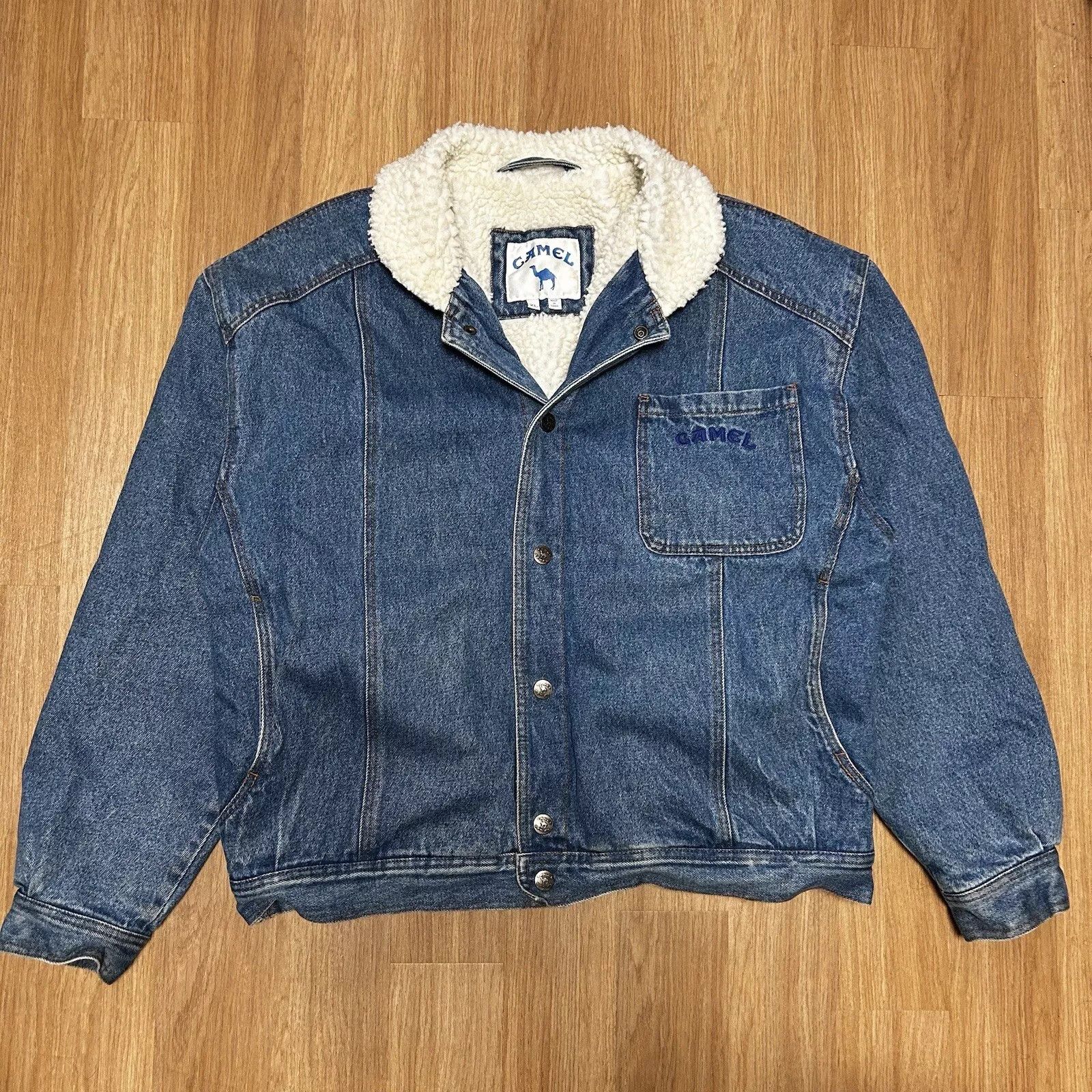 camel cigarette denim jacket Camel × Vintage Reversible Camel Cigarette Promo Jacket