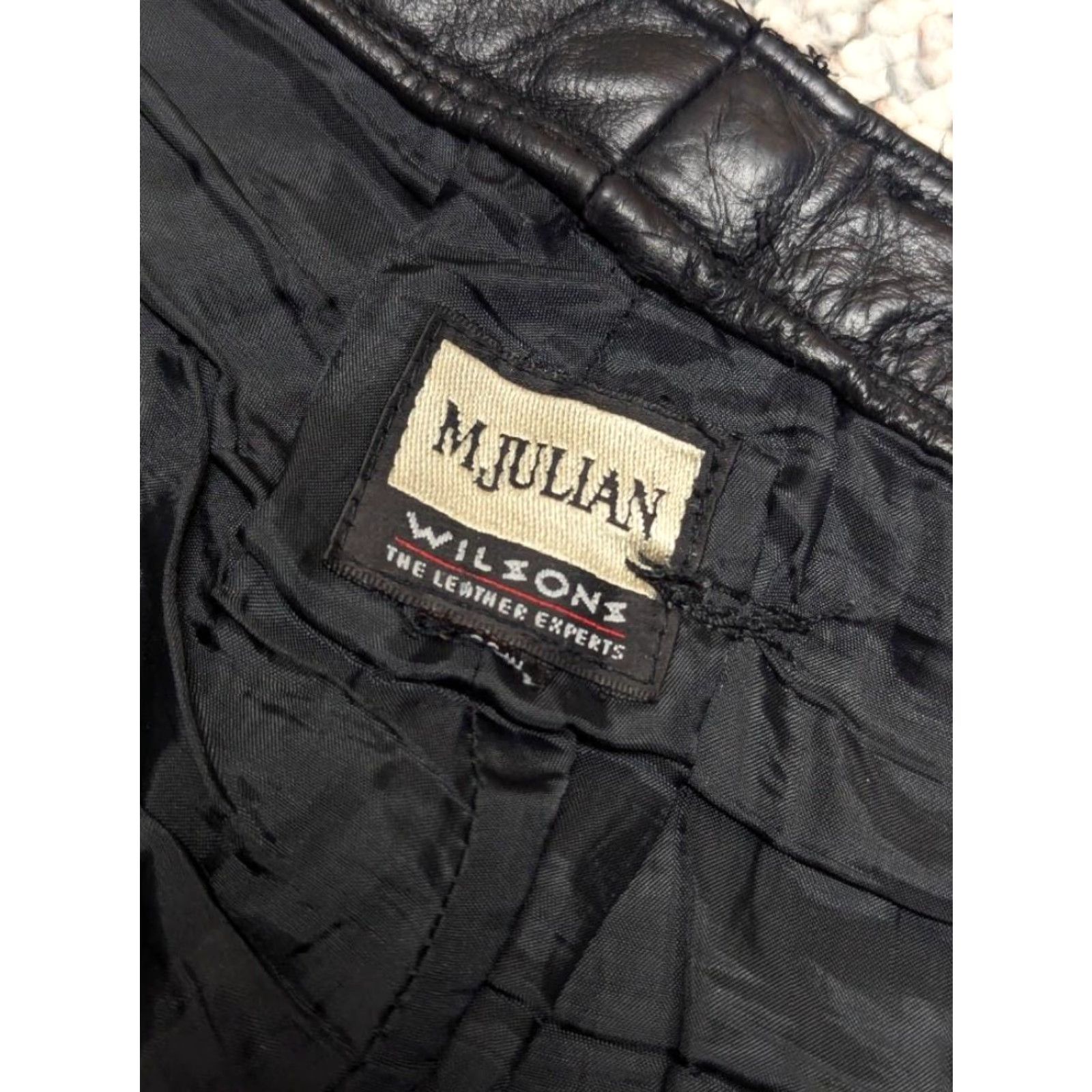 Vintage VINTAGE Wilsons Leather Pants 36x32 Black 1990s Y2K Cargo Jeans Motorcycle Relaxed Straight Mens Pants Leather Cargo Pocket Jeans Size US 36 / EU 52 - 5 Thumbnail