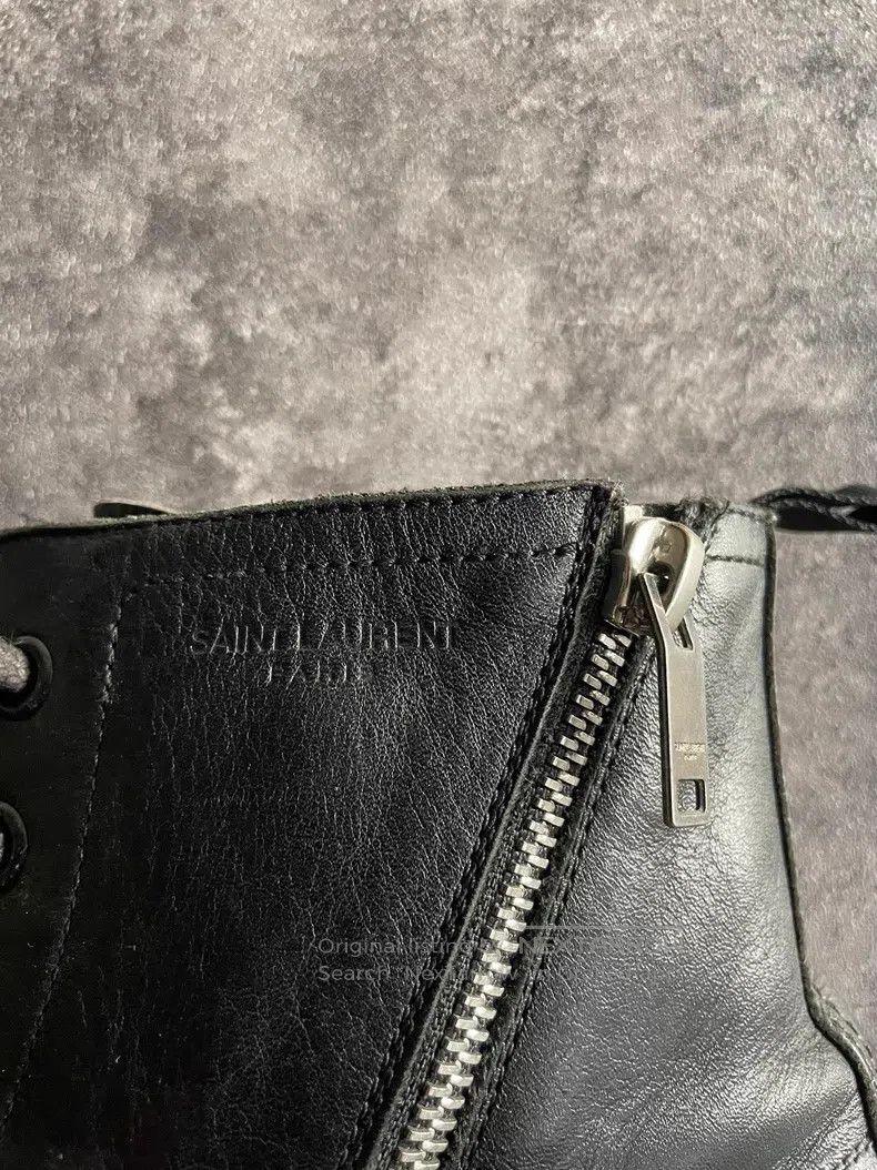 Saint Laurent Paris Side-Zip Military Boots