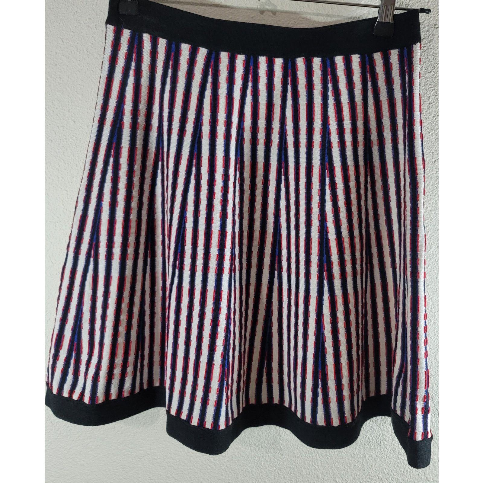 Other Lucy Paris White Red Blue A-Line Mini Skirt Large Size 28" / US 6 / IT 42 - 2 Thumbnail