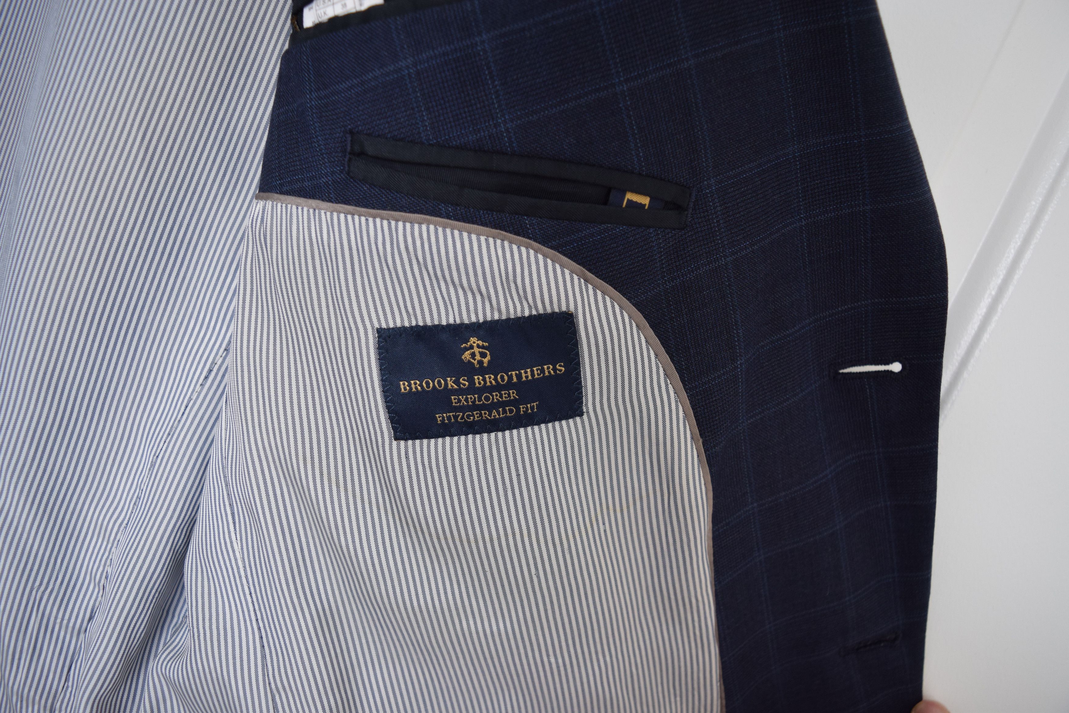 Brooks Brothers Brooks Brothers Fitzgerald Fit Blue Check Blazer Size 38R - 4 Thumbnail