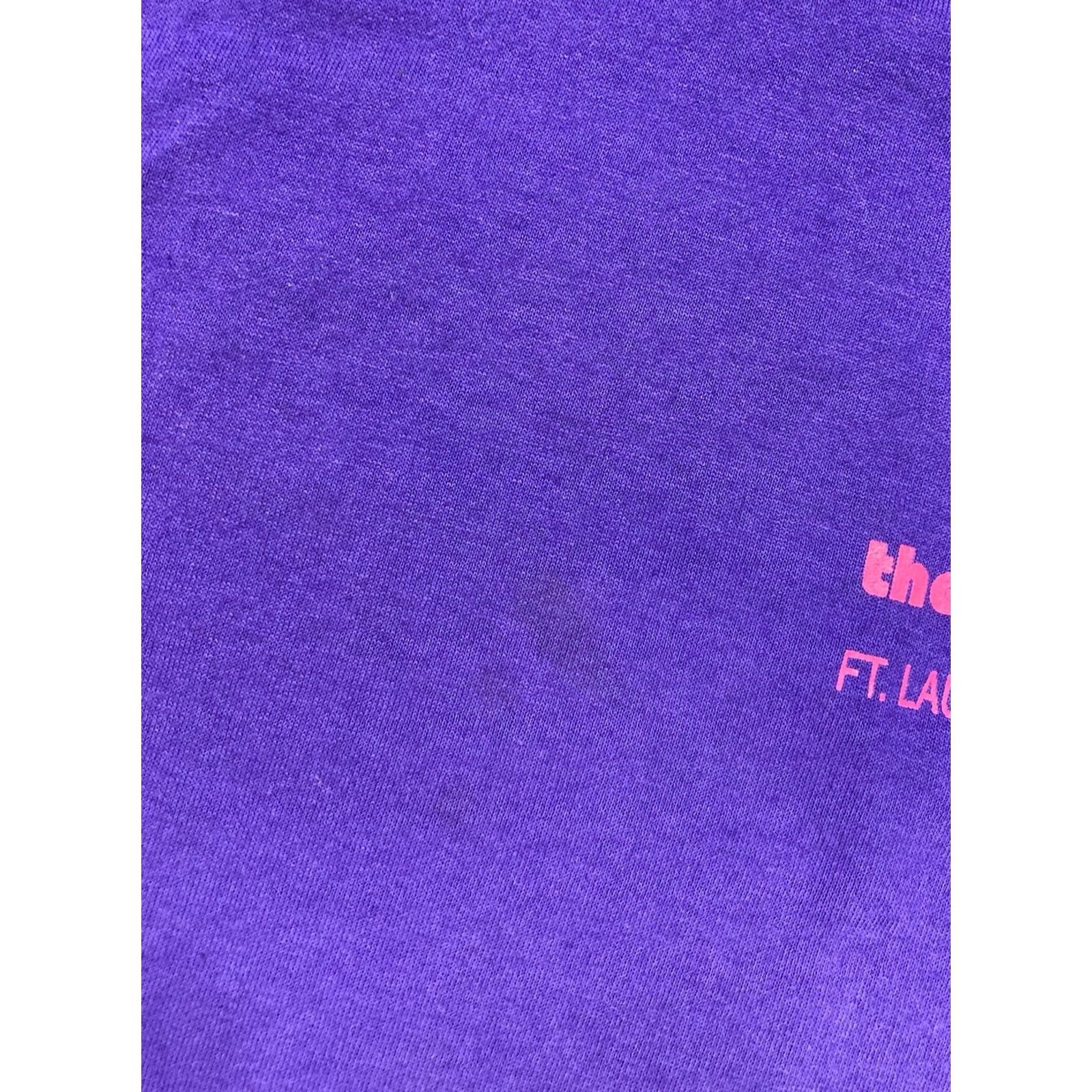 Jerzees VINTAGE JERZEES T-Shirt Women M 90s Bushes Meeting Bar Ft Lauderdale Purple Short Sleeve Crew Neck Cotton Size M / US 6-8 / IT 42-44 - 3 Thumbnail