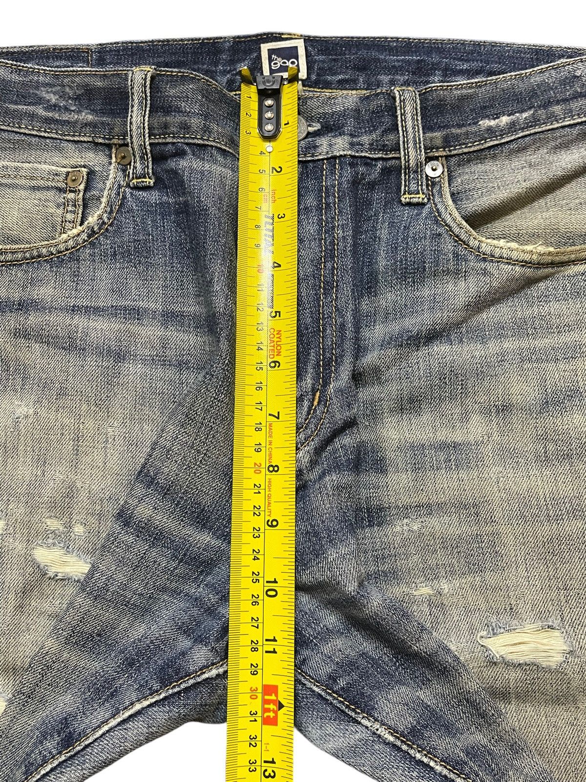 Gap Vintage 90s Gap Faded Mud Wash Distressed Wide Leg Baggy Size US 34 / EU 50 - 14 Thumbnail