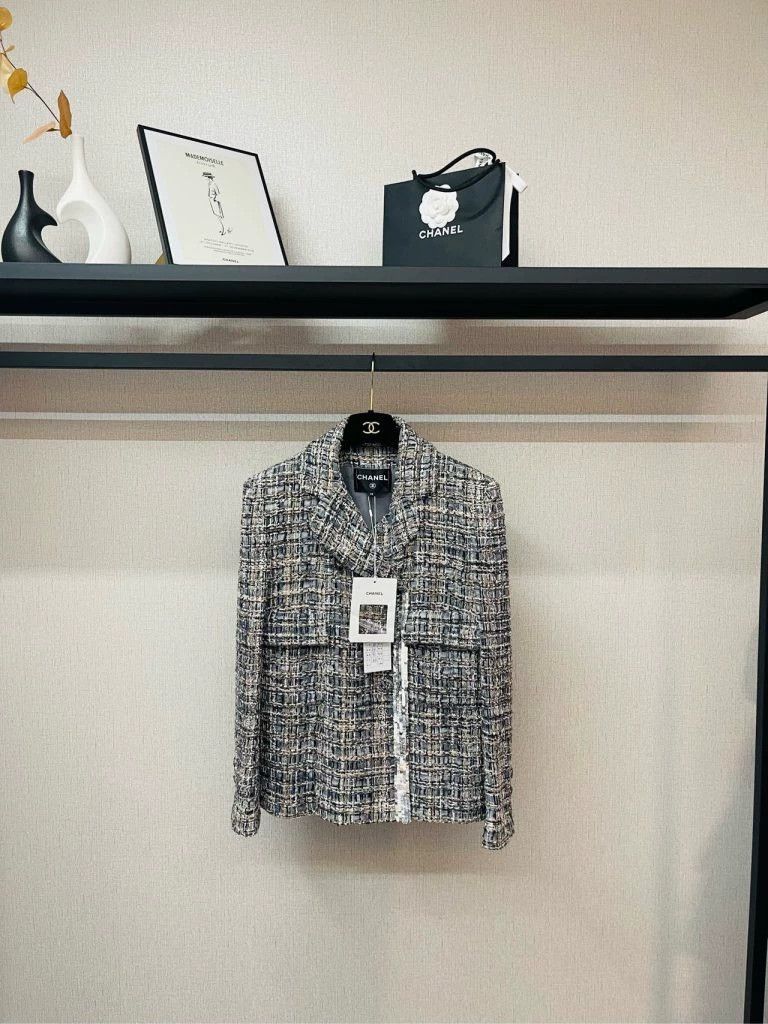 Chanel Chanel Gray Mosaic Woven Jacket- DMC Size US M / EU 48-50 / 2 - 1 Thumbnail