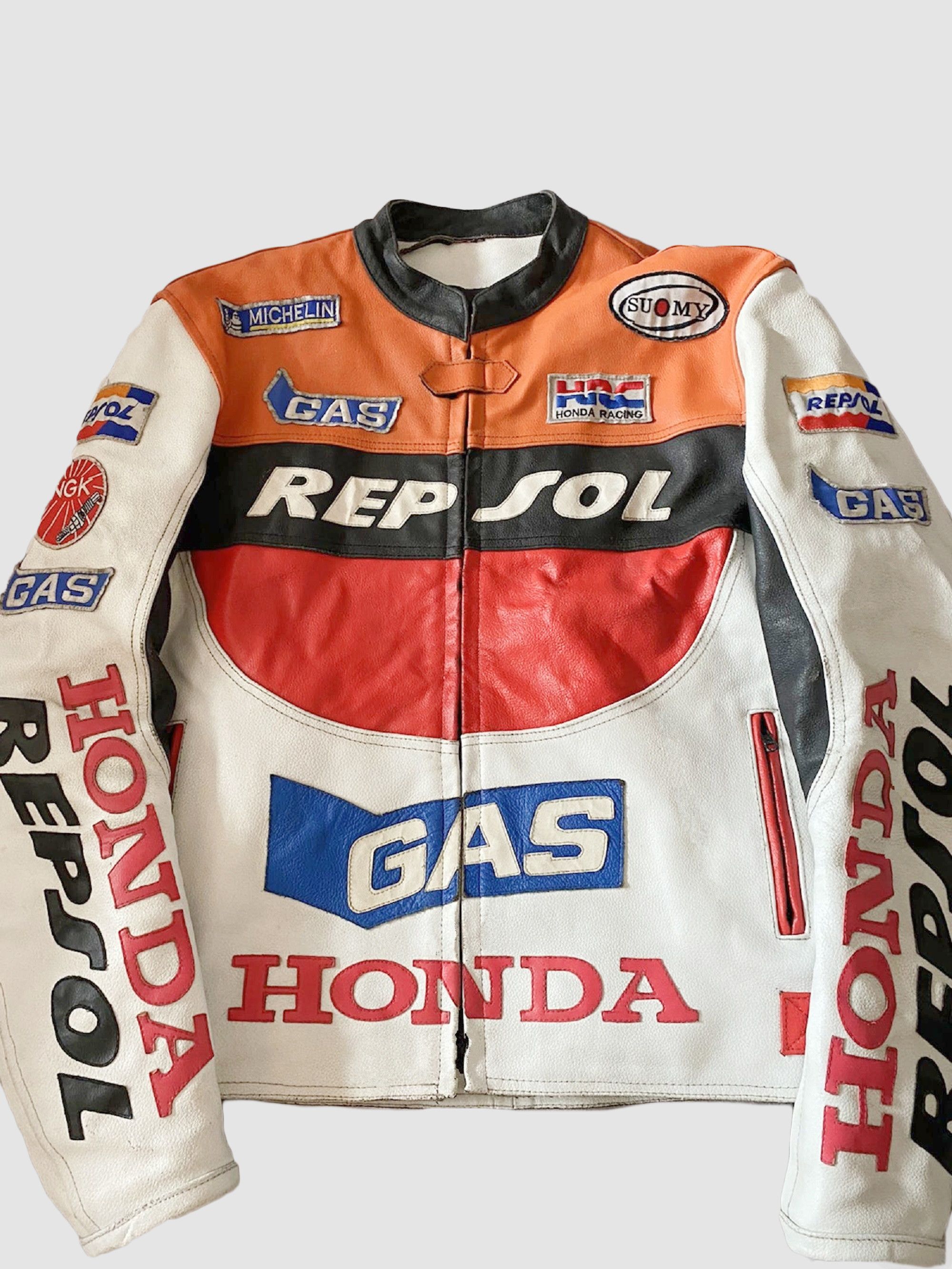 Honda Vintage HONDA REPSOL Racing Leather Jacket Size US XL / EU 56 / 4 - 3 Thumbnail