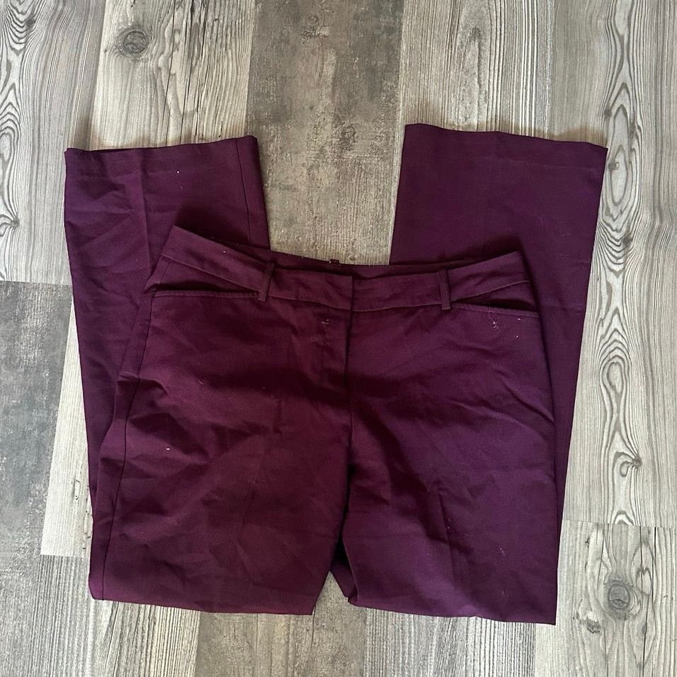 Worthington worthington burgundy purple modern fit pants Size 32" / US 10 / IT 46 - 1 Thumbnail