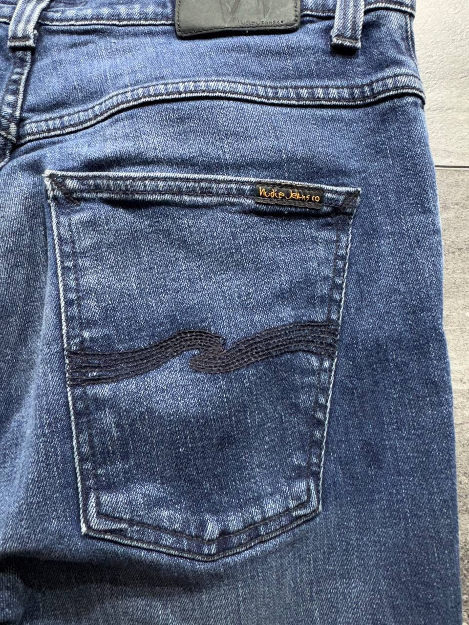 Nudie Jeans Nudie Jeans Co Men’s Slim Fit Blue Denim Jeans Faded Wash Size US 34 / EU 50 - 10 Thumbnail