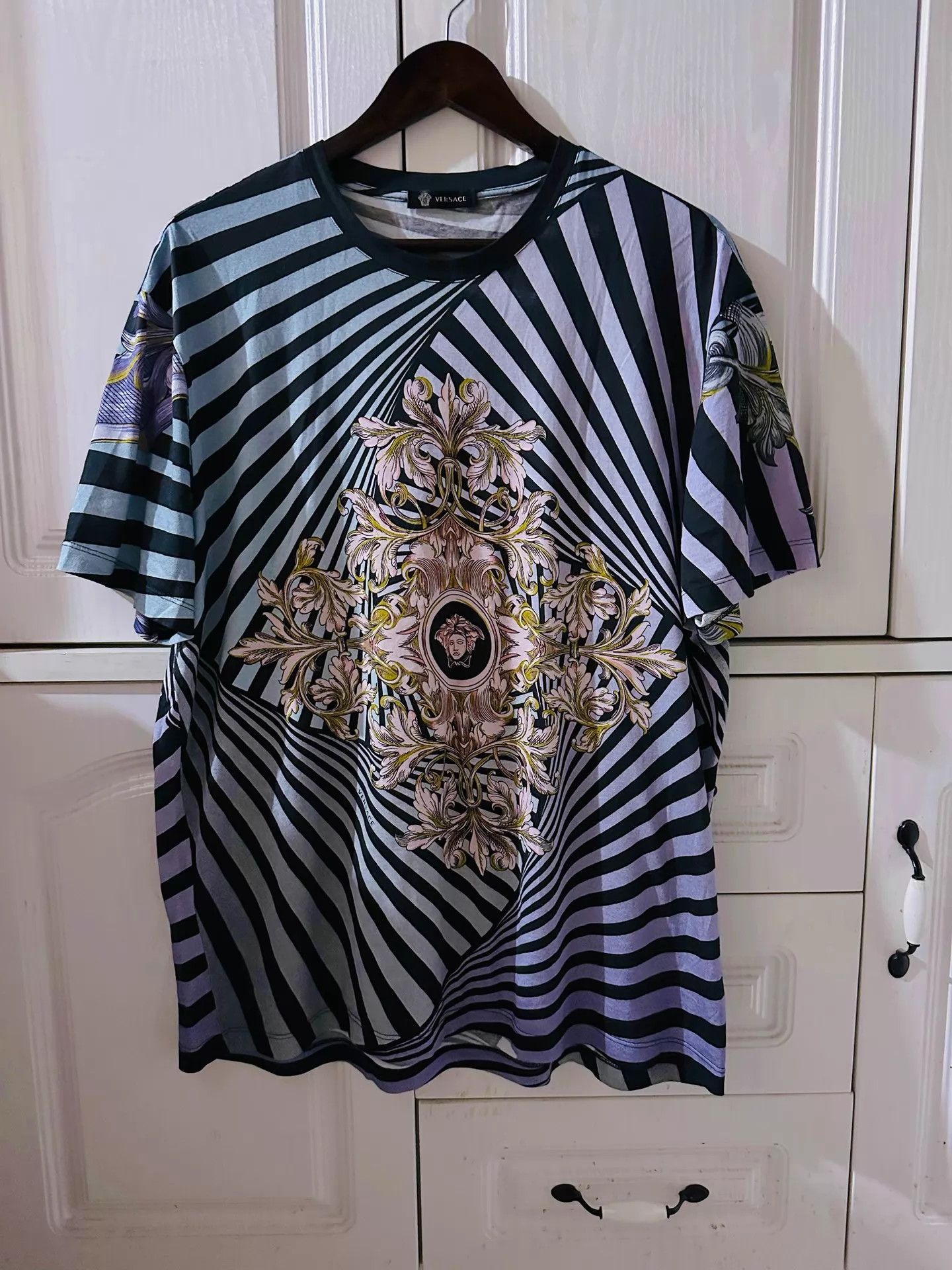 Versace Versace Baroque Medusa Print Short Sleeve T-Shirt Size US XXL / EU 58 / 5 - 1 Thumbnail