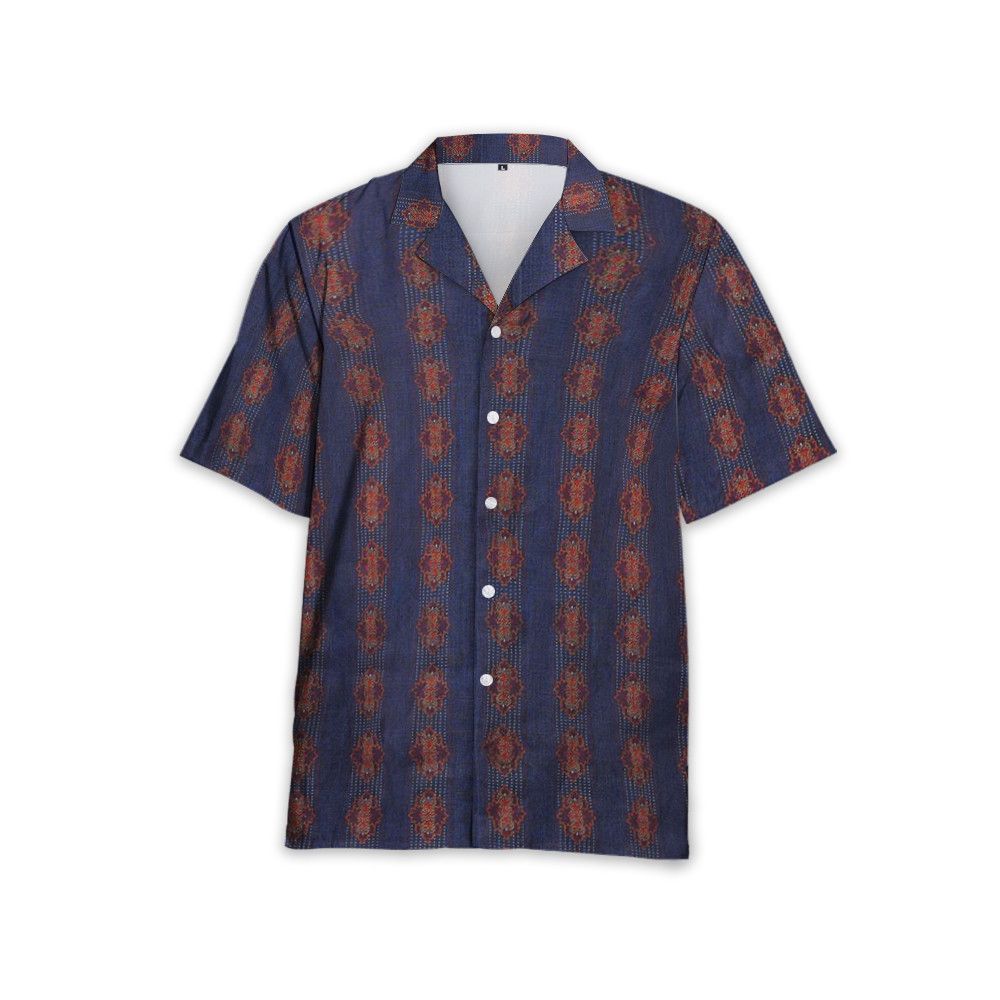 Designer Bowling Shirt with Voyage Imaginaire Print Size US M / EU 48-50 / 2 - 1 Thumbnail