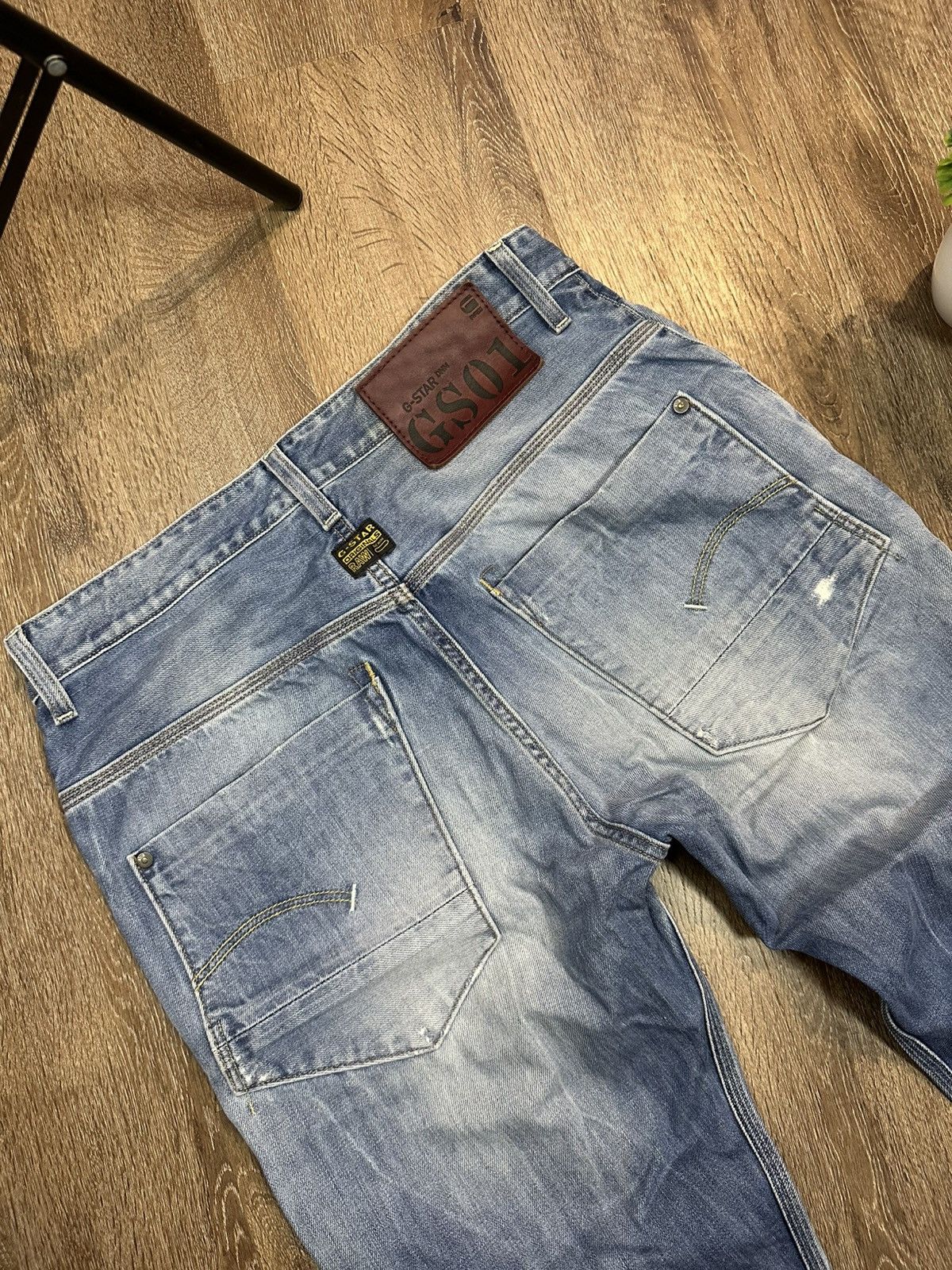 G-Star G-Star Raw Jeans With Scuffs Avant-Garde Style Size US 33 - 5 Thumbnail