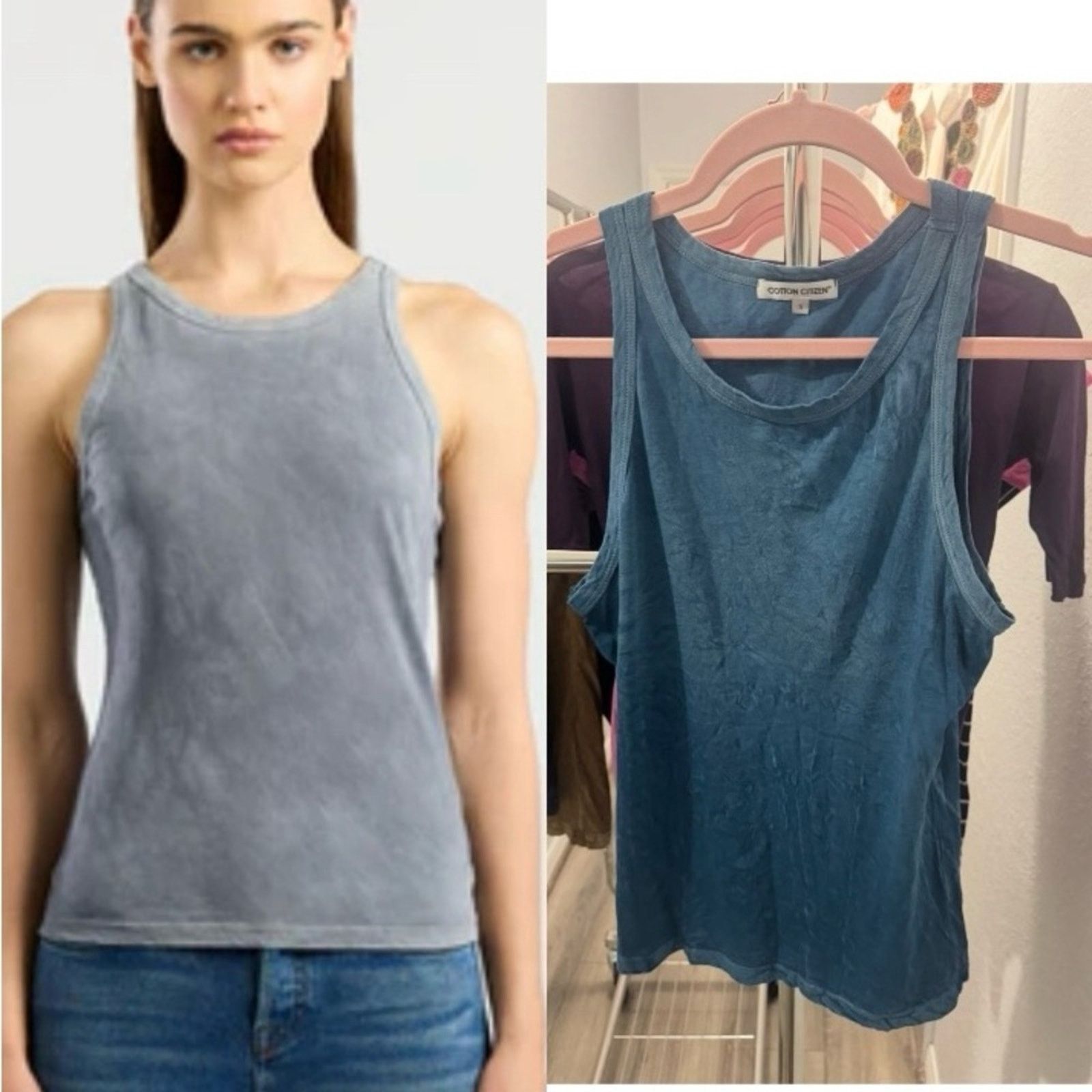 COTTONCITIZEN NEW Cotton Citizen $75 Blue Tank Tops Size Small Size S / US 4 / IT 40 - 1 Thumbnail