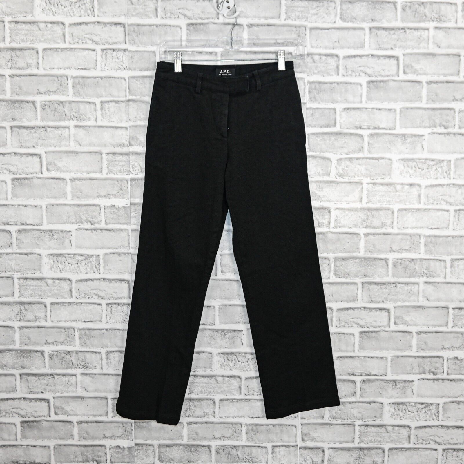 A.P.C. A.P.C. Women's Ribbed ankle crop pants in black cotton Size 24" / US 00 / IT 34 - 5 Thumbnail