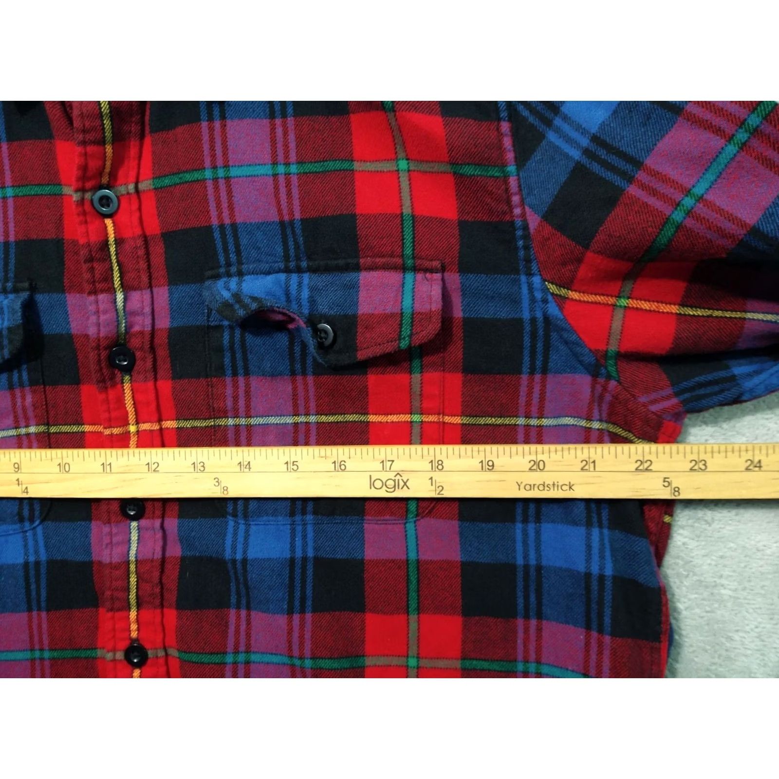 American Eagle Outfitters American Eagle Outfitters Plaid Flannel Shirt Mens Large Blue Red Classic Fit Button-Down Size US L / EU 52-54 / 3 - 5 Thumbnail