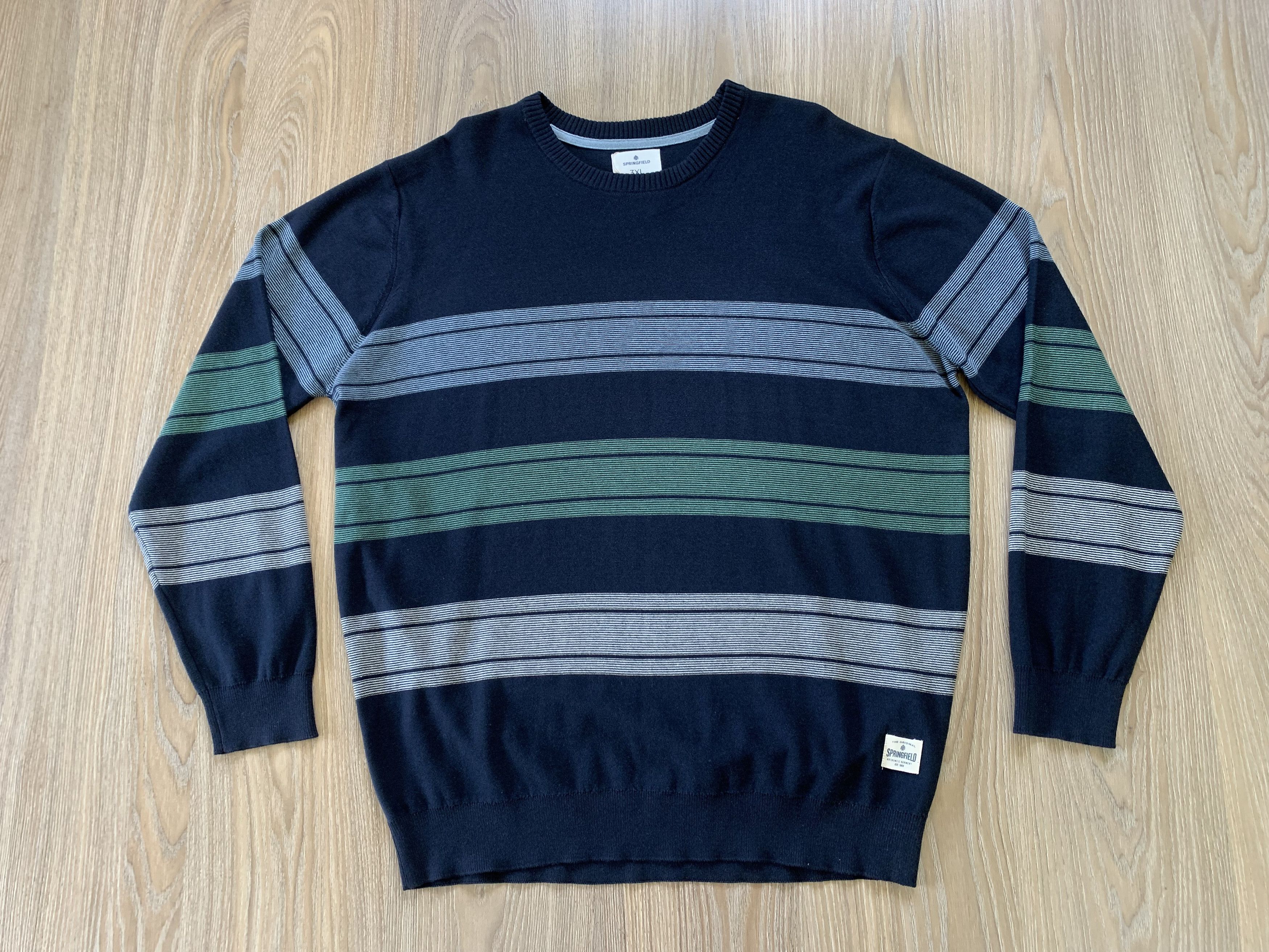 Springfield Springfield Stripe Cotton Sweater Big Size Size US XXL / EU 58 / 5 - 2 Thumbnail