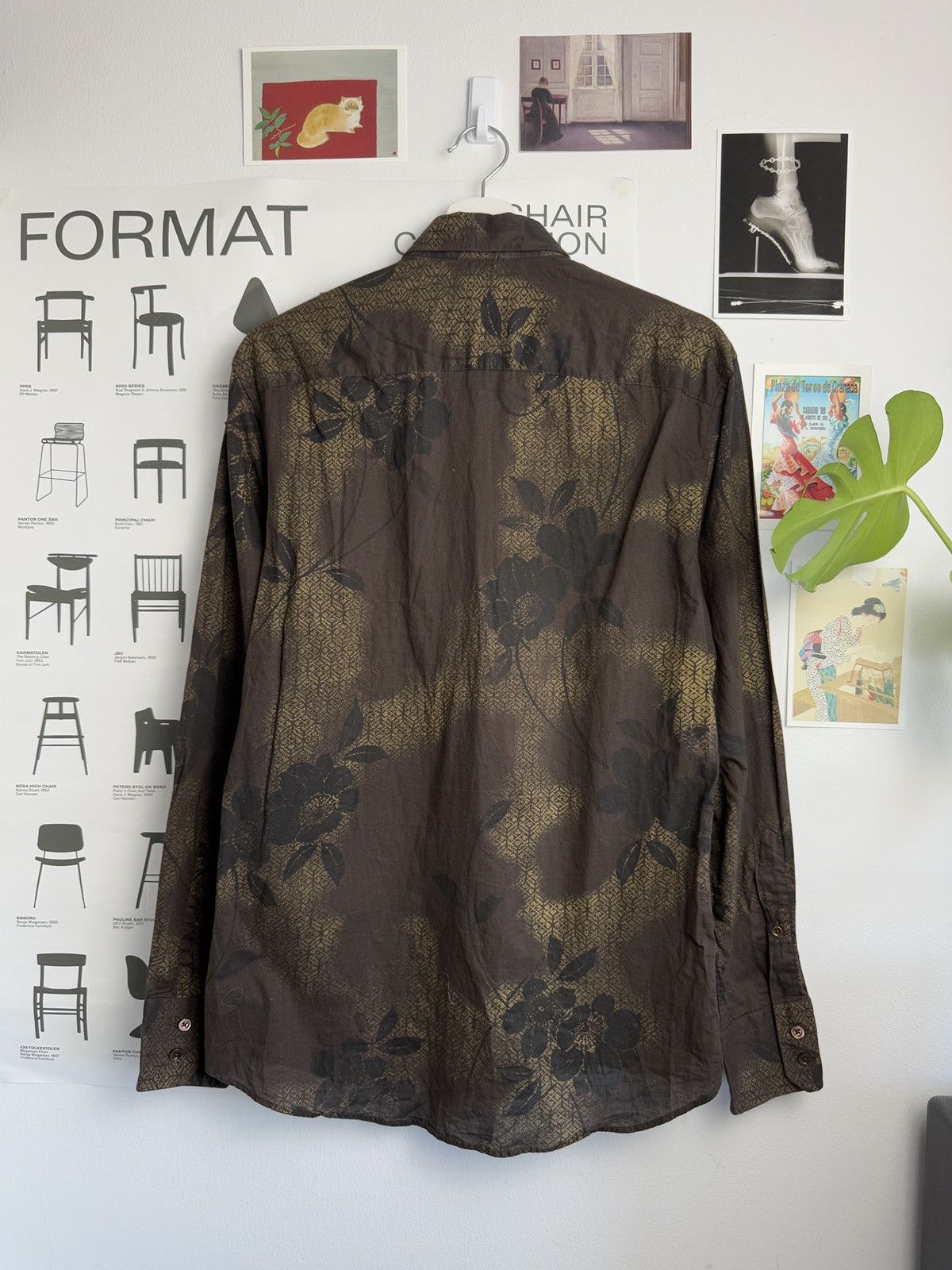 Designer × Kenzo × Vintage Vintage Kenzo Homme floral print longsleeve shirt M designer Size US M / EU 48-50 / 2 - 2 Thumbnail