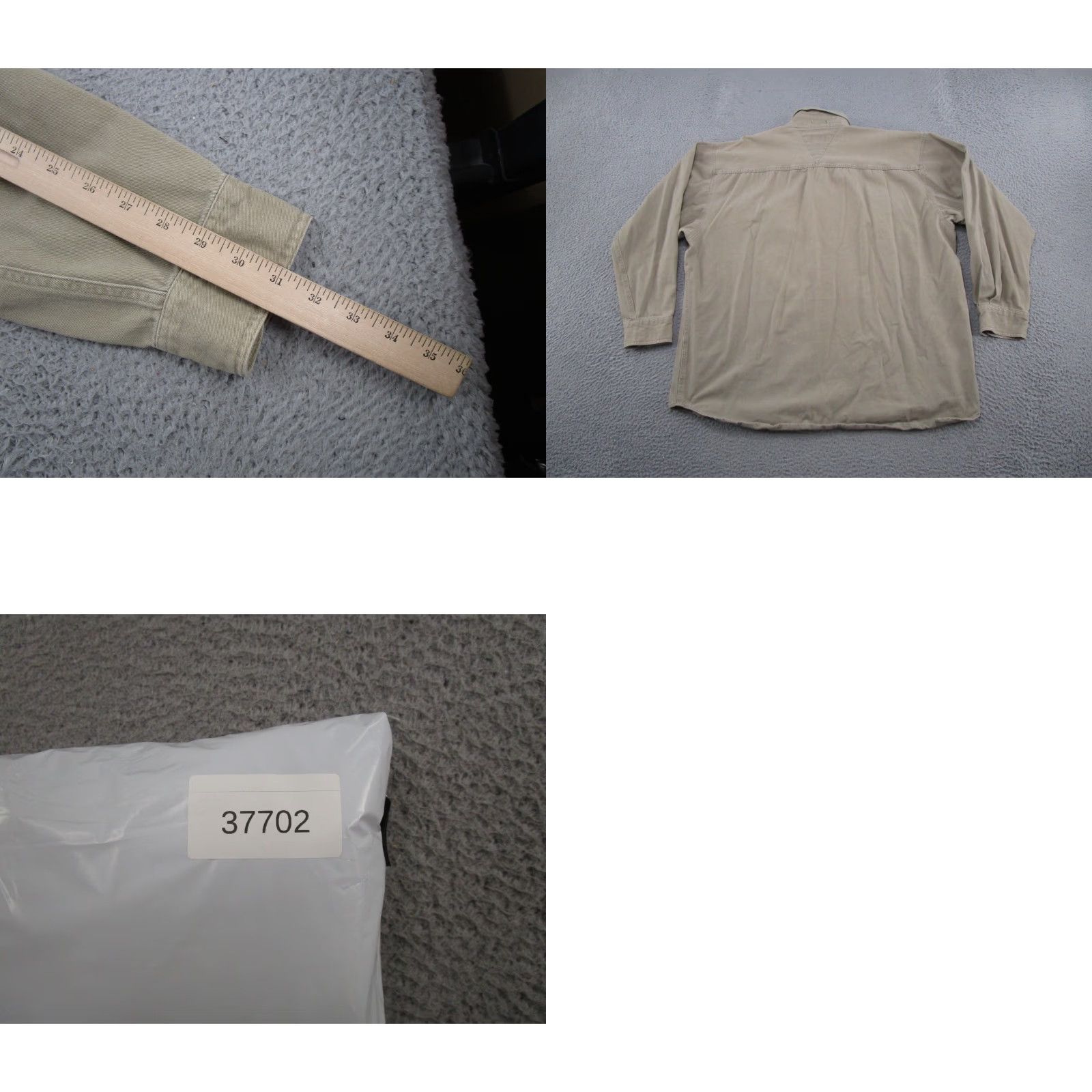 Dickies VINTAGE Dickies Men's Long-Sleeve Work Shirt Beige Canvas Button Up 2XL 90s Mens Shirts Beige 90s Workwear Pockets Wrinkle Resistant Button-Up Size US XXL / EU 58 / 5 - 8 Thumbnail