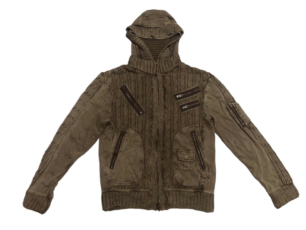Beams Plus 🇯🇵Beams Multipocket Hoodie Knit Faded Brown Size US M / EU 48-50 / 2 - 1 Thumbnail