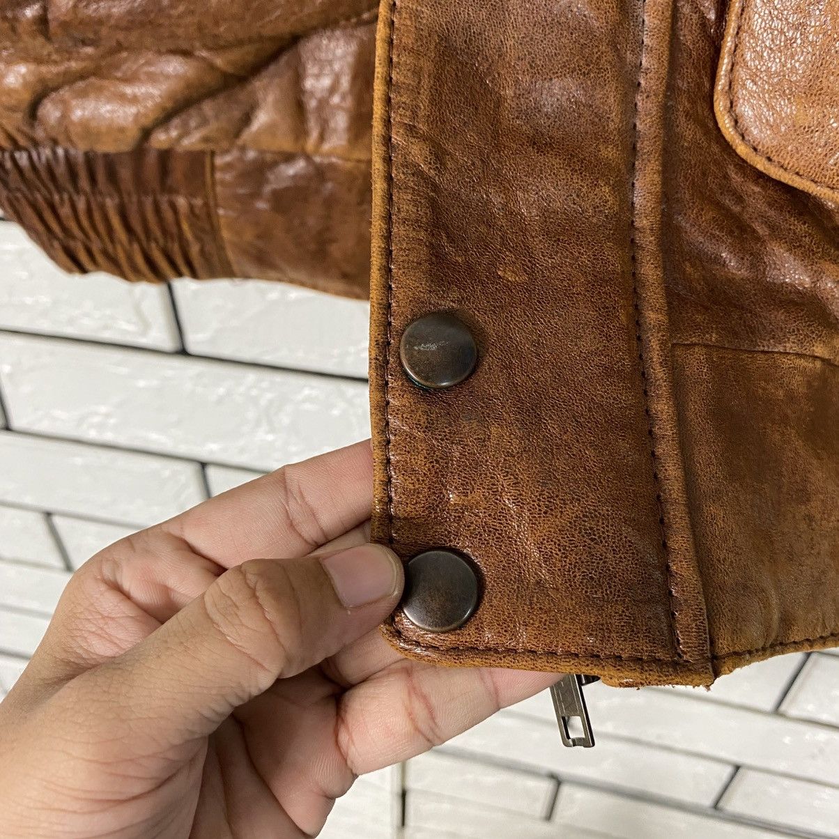 Issey Miyake Vintage Leather Jacket Strath Conar Blanket Fly Size US M / EU 48-50 / 2 - 17 Thumbnail