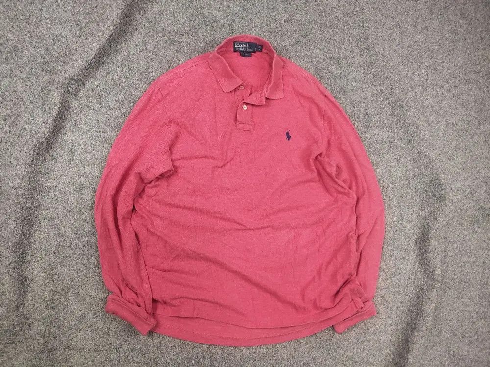 Polo Ralph Lauren Vintage 90's Polo Ralph Lauren Faded Rugby Polo Long sleeve Size US L / EU 52-54 / 3 - 1 Thumbnail