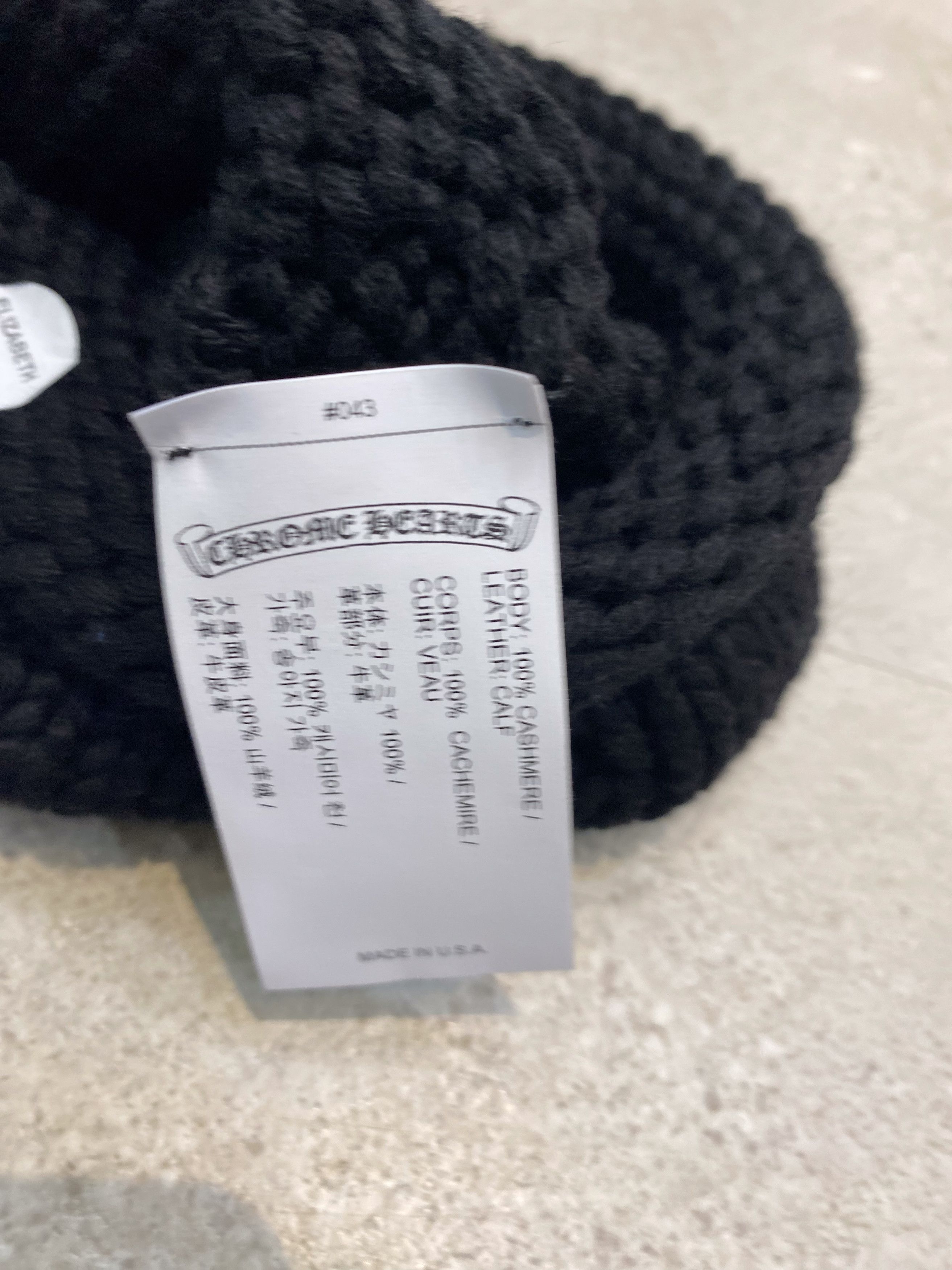 Chrome Hearts CHROME HEARTS Cash Leather Cross Cashmere Beanie Knit Hat Size ONE SIZE - 5 Thumbnail