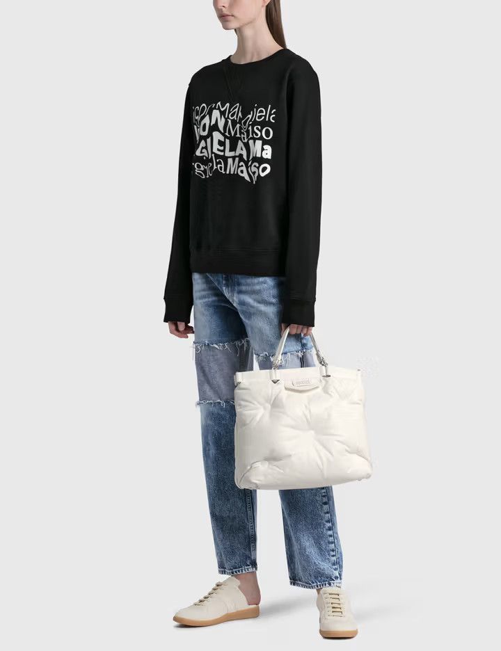 Maison Margiela o1y0625 Logo Crewneck Sweatshirt in Black Size XS / US 0-2 / IT 36-38 - 3 Thumbnail