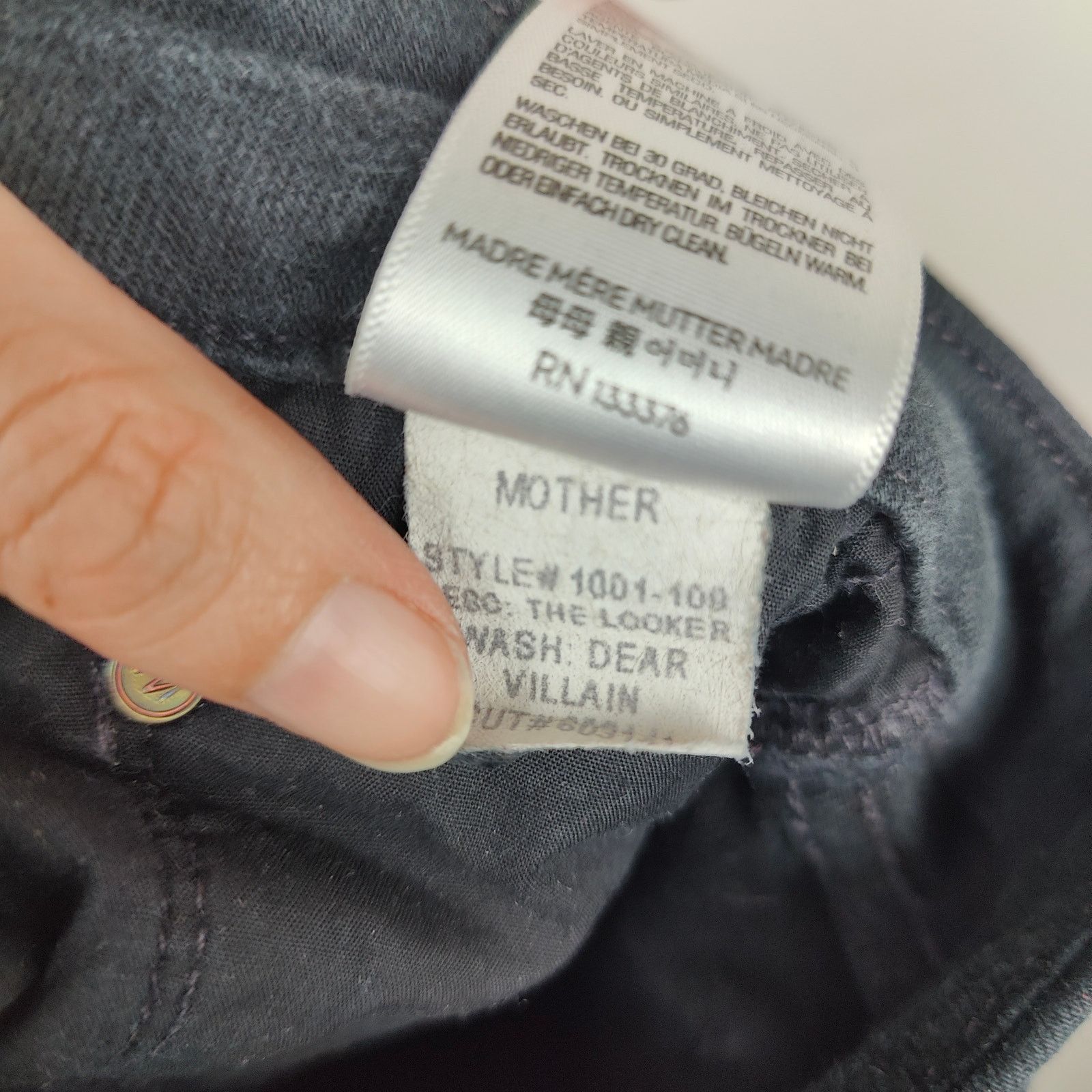 MOTHER Mother The Looker Jeans Womens 27 Dear Villain Black Wash Size 27" / US 4 / IT 40 - 7 Thumbnail