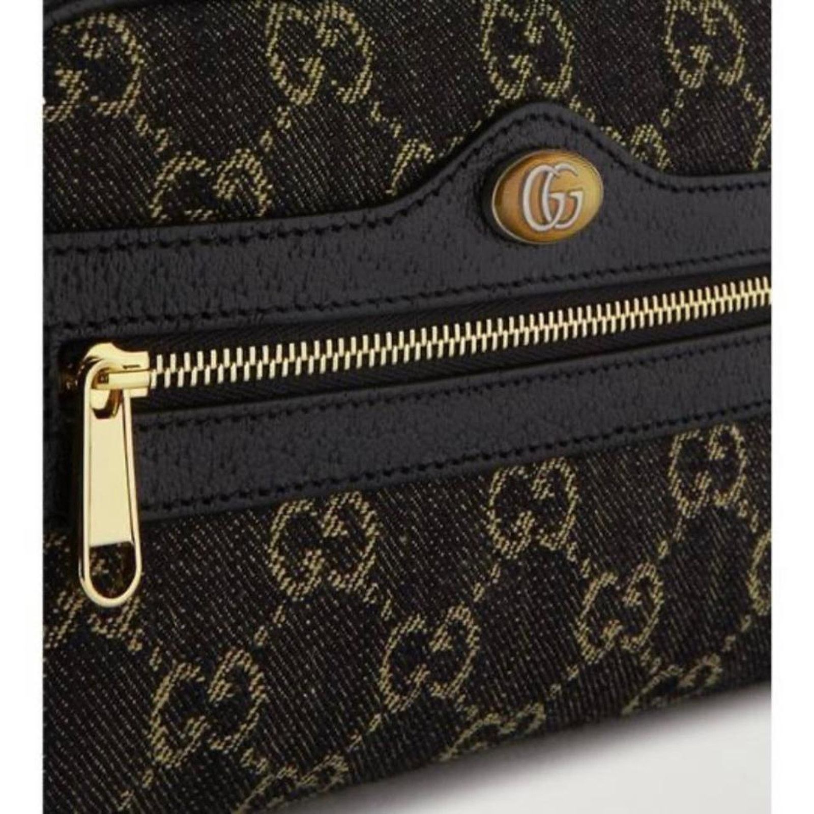 Gucci Ophidia GG logo denim leather camera crossbody bag Size ONE SIZE - 7 Thumbnail