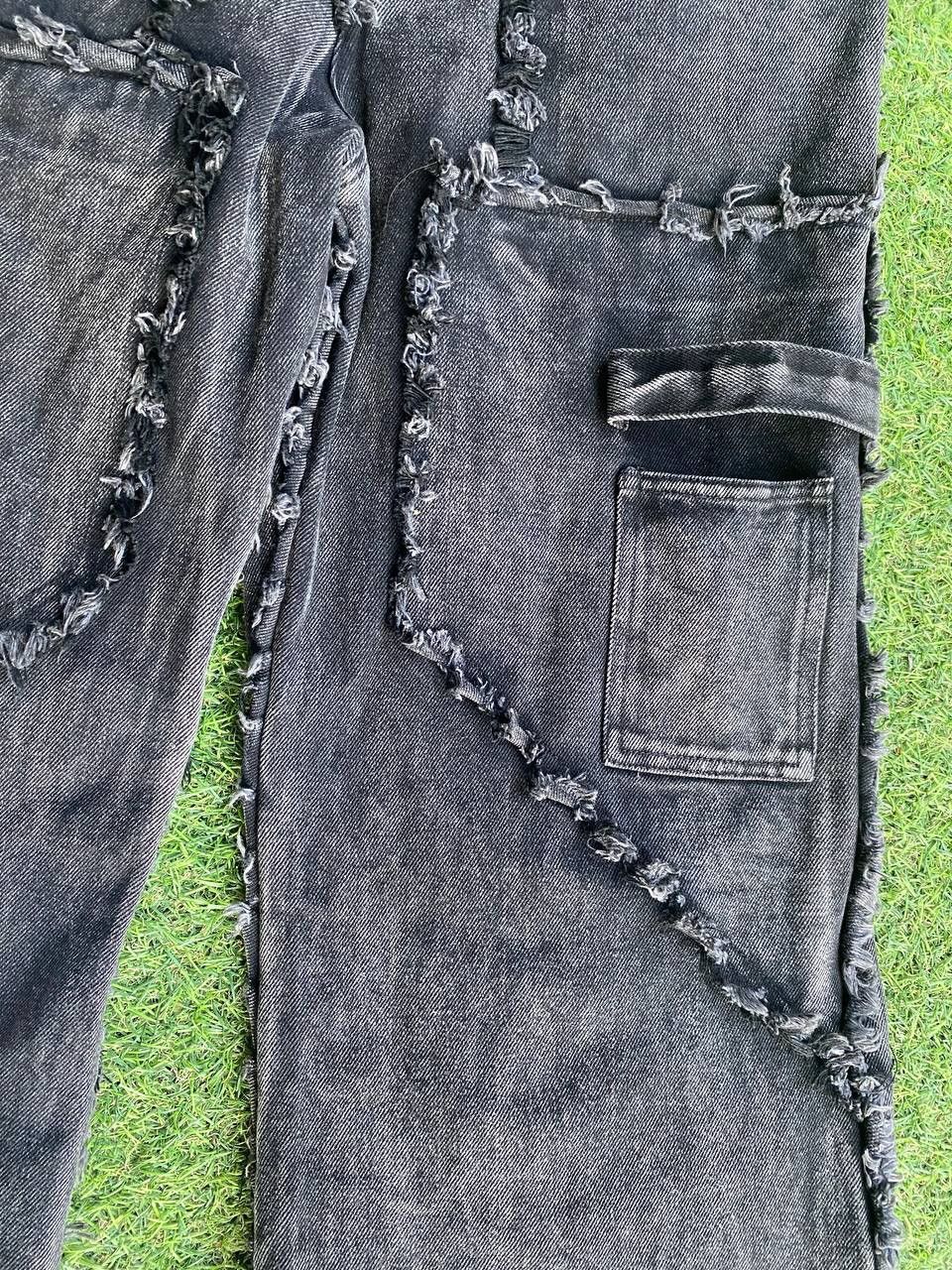 No Faith Studios No faith Studios black distressed flared jeans Size US 33 - 2 Thumbnail