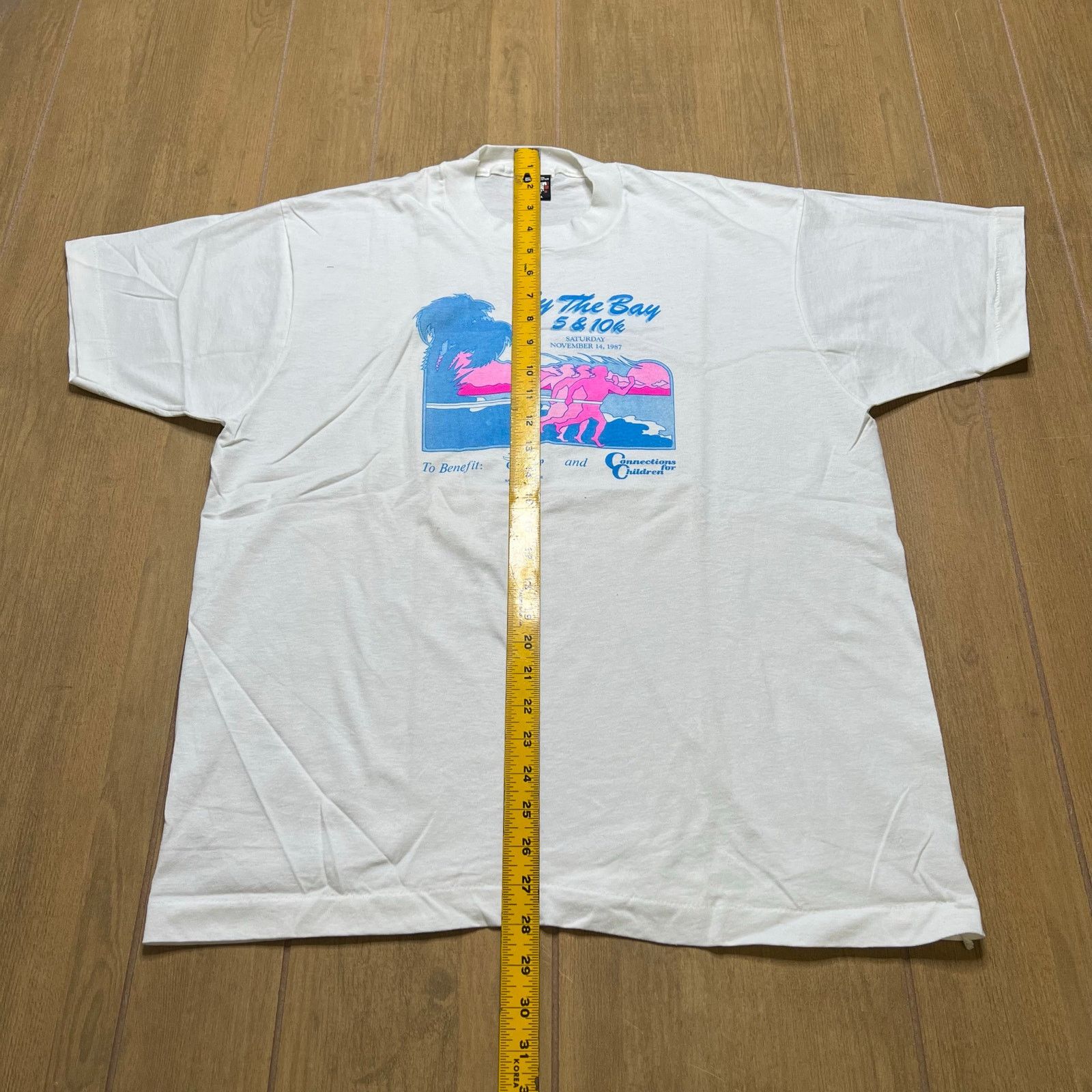 Vintage Vintage 80s Running Bay 5K 10K T Shirt Screen Stars USA XL Size US XL / EU 56 / 4 - 7 Thumbnail
