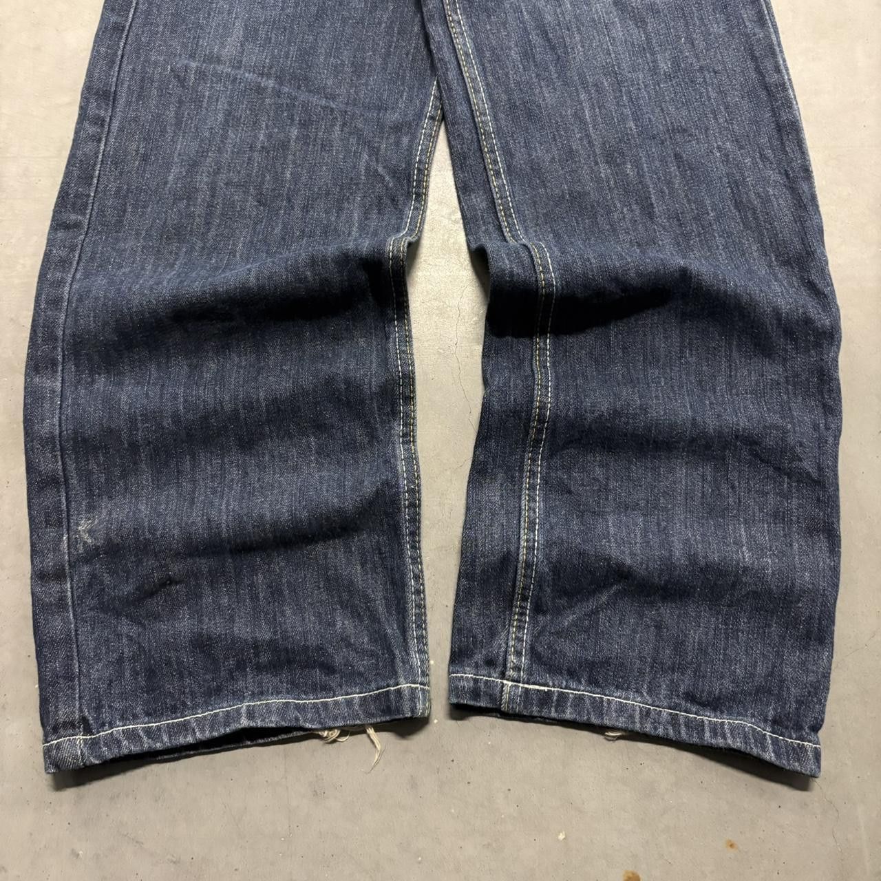 Vintage Crazy Vintage Y2K/2000s Baggy Qruel 90s Y2K Indie Streetwear Dark Blue Wash Denim Jeans! Size US 32 / EU 48 - 3 Thumbnail