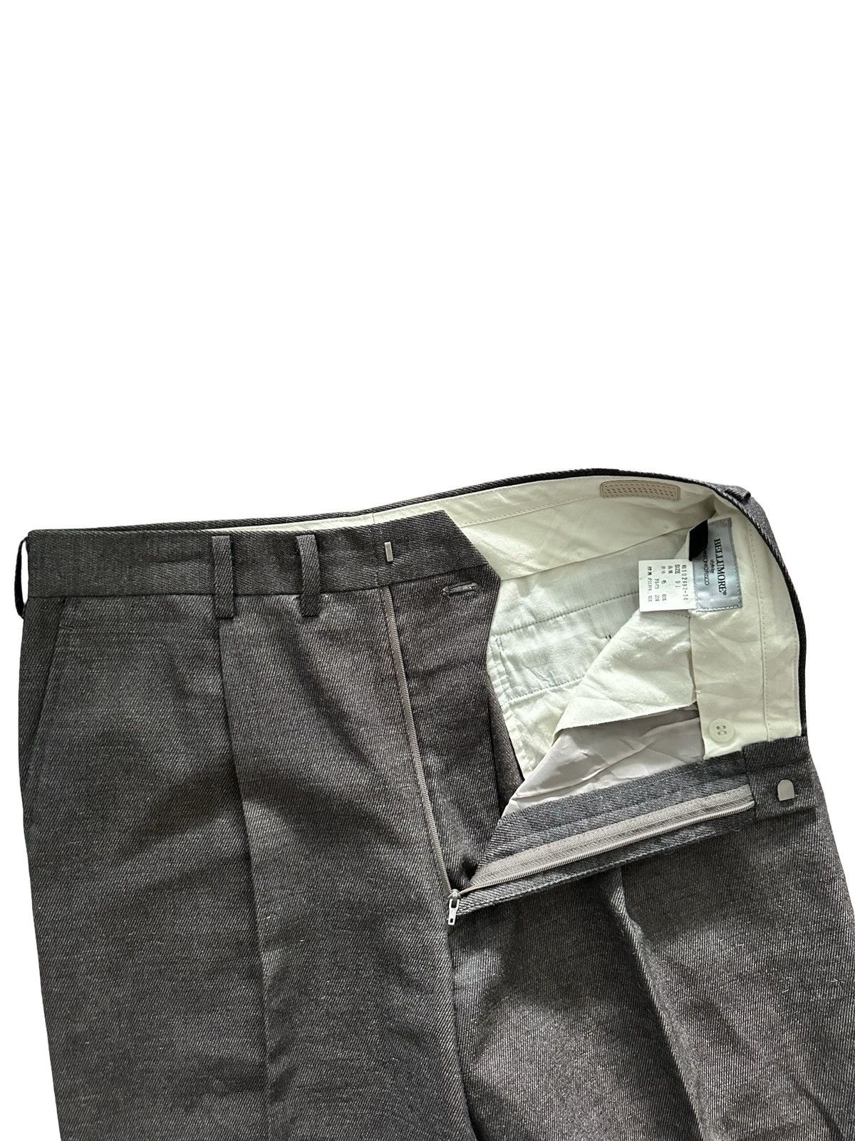 Japanese Brand Vintage Bellumore Wool Alpaca Pleated Trousers Grey Size US 33 - 7 Thumbnail