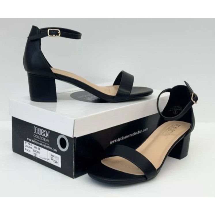 Other DE BLOSSOM / Annie-50/ Black / Block Heel / Open-Toe Sandals Size US 9 / IT 39 - 6 Thumbnail