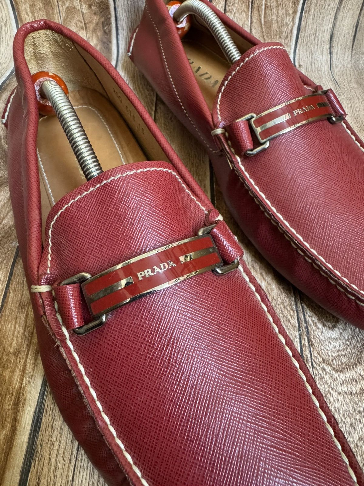 Prada logo leather loafers Size US 10 / EU 43 - 6 Thumbnail