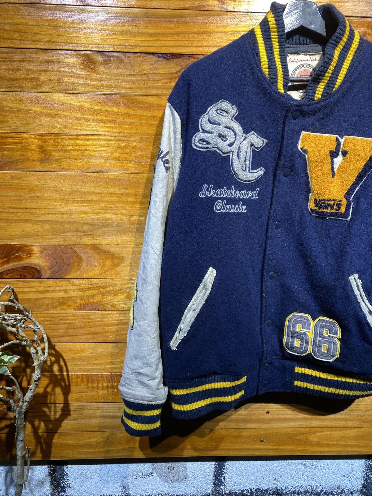 Vans Vintage Vans California Native Varsity Jacket – Navy & Grey Size US M / EU 48-50 / 2 - 8 Thumbnail