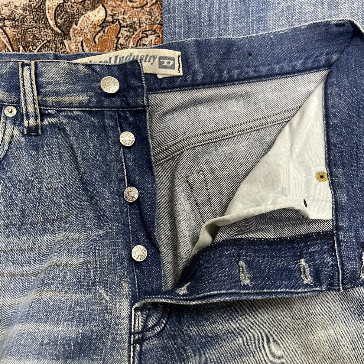 Diesel 🔥Vintage Diesel Industry Stoned Washed Ripped Distress Jeans Size US 32 / EU 48 - 13 Thumbnail