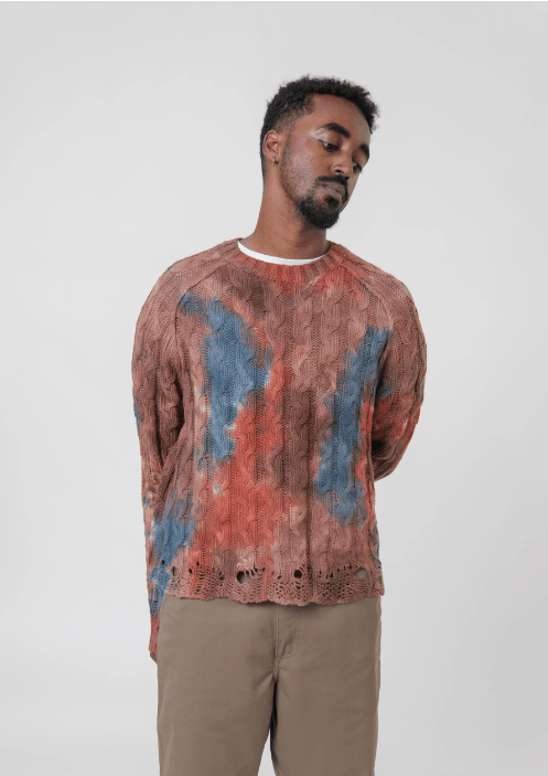 Acne Studios BNWT AW23 ACNE STUDIOS TIE-DYE CABLE KNIT SWEATER M Size US M / EU 48-50 / 2 - 13 Thumbnail