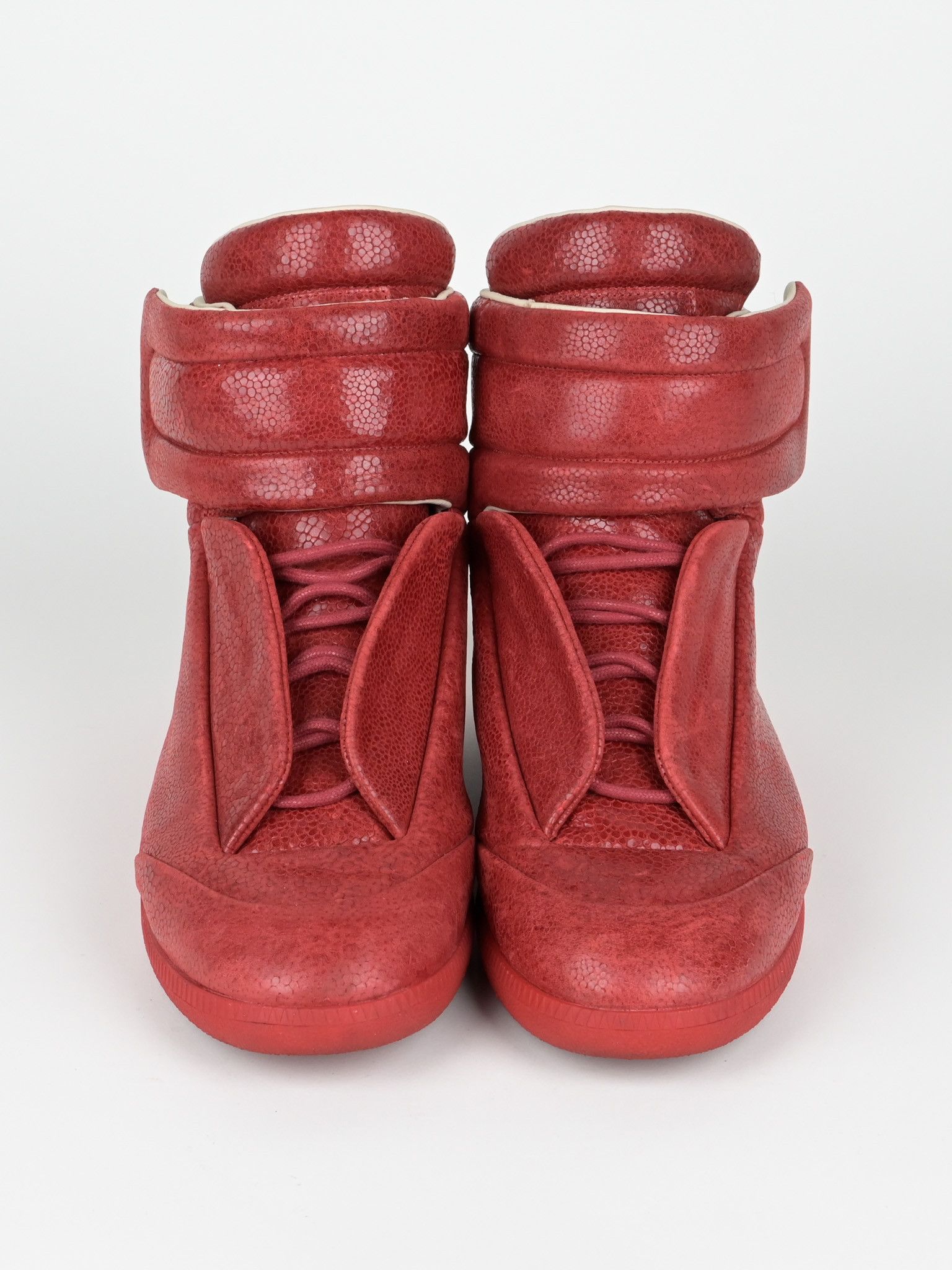 Maison Margiela Pebbled Leather Future High Top Sneakers Size US 11 / EU 44 - 2 Thumbnail