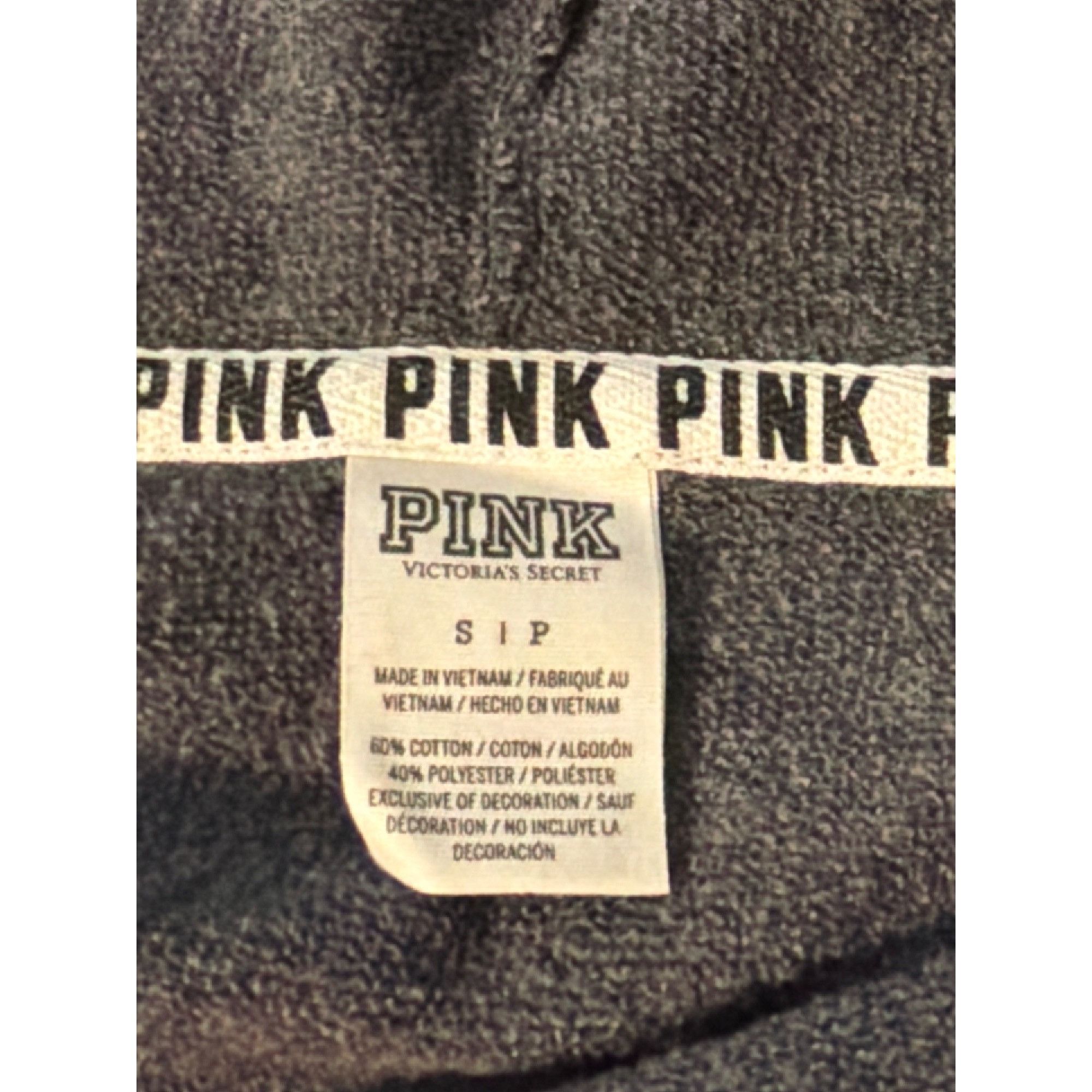Victoria's Secret Victoria's Secret PINK Full Zip Hoodie Charcoal Gray Front S Size S / US 4 / IT 40 - 4 Thumbnail
