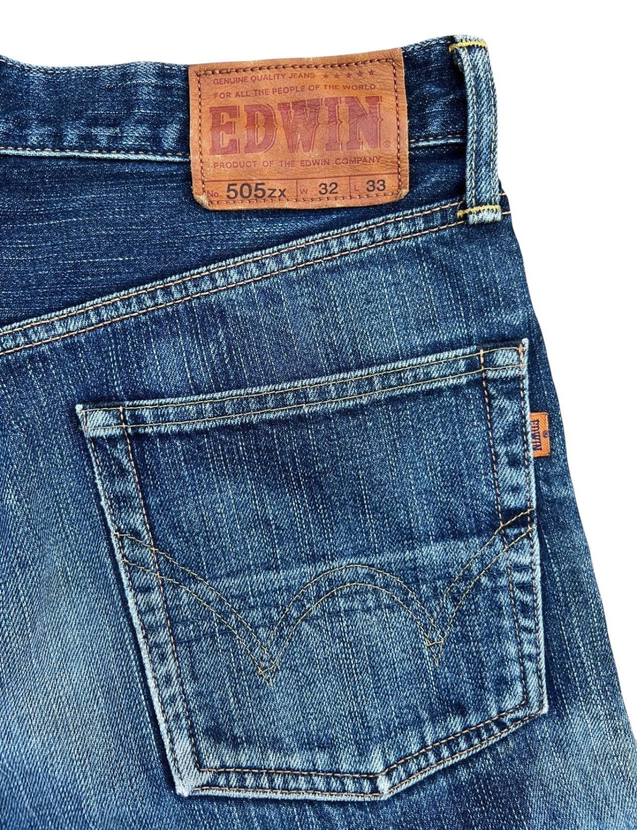 Edwin Vintage Edwin 505X Selvedge Distressed Mudwash Jeans 32x29 Size US 32 / EU 48 - 10 Thumbnail