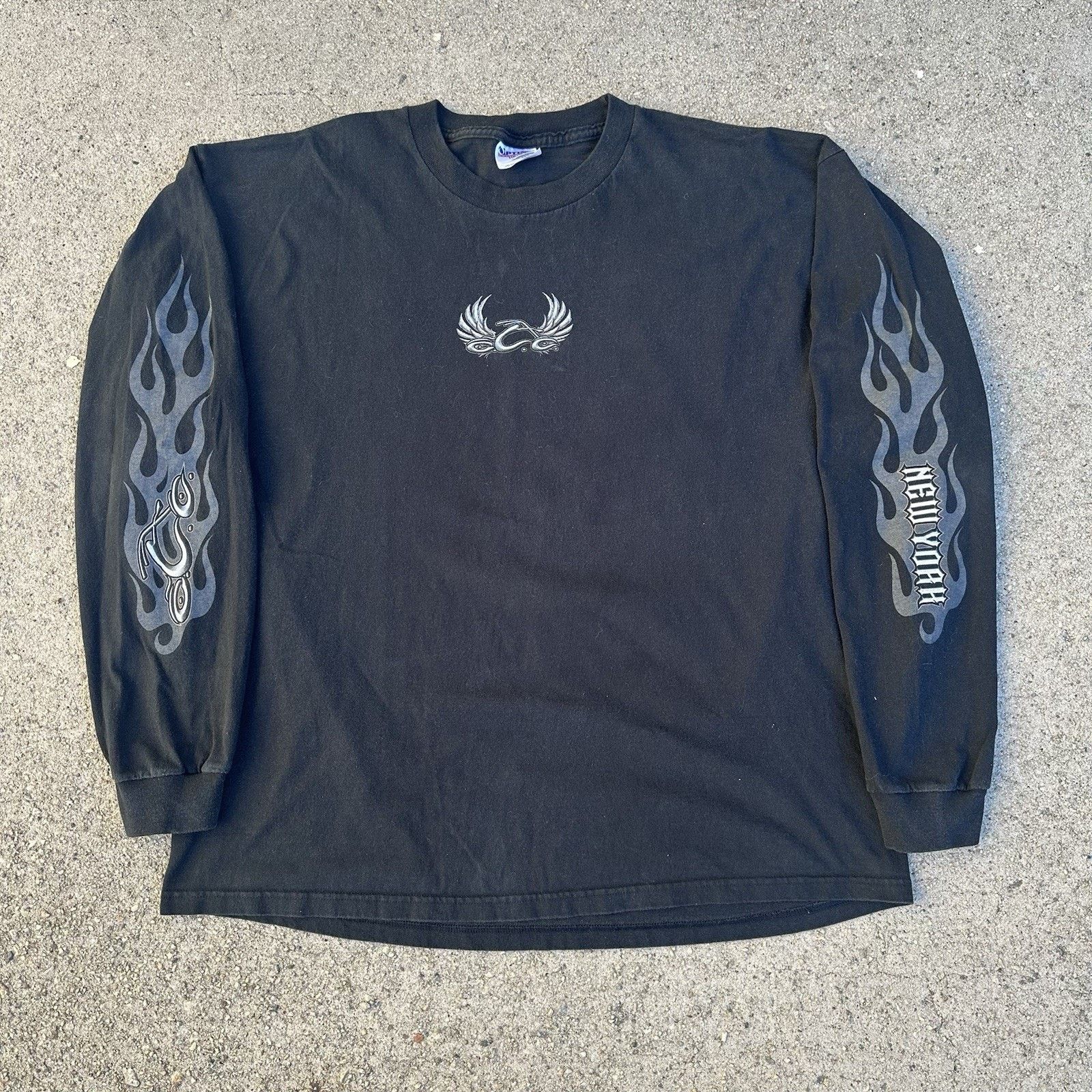 Vintage Vintage Y2K Orange County Choppers Flames Longsleeve Shirt Size US XL / EU 56 / 4 - 3 Thumbnail