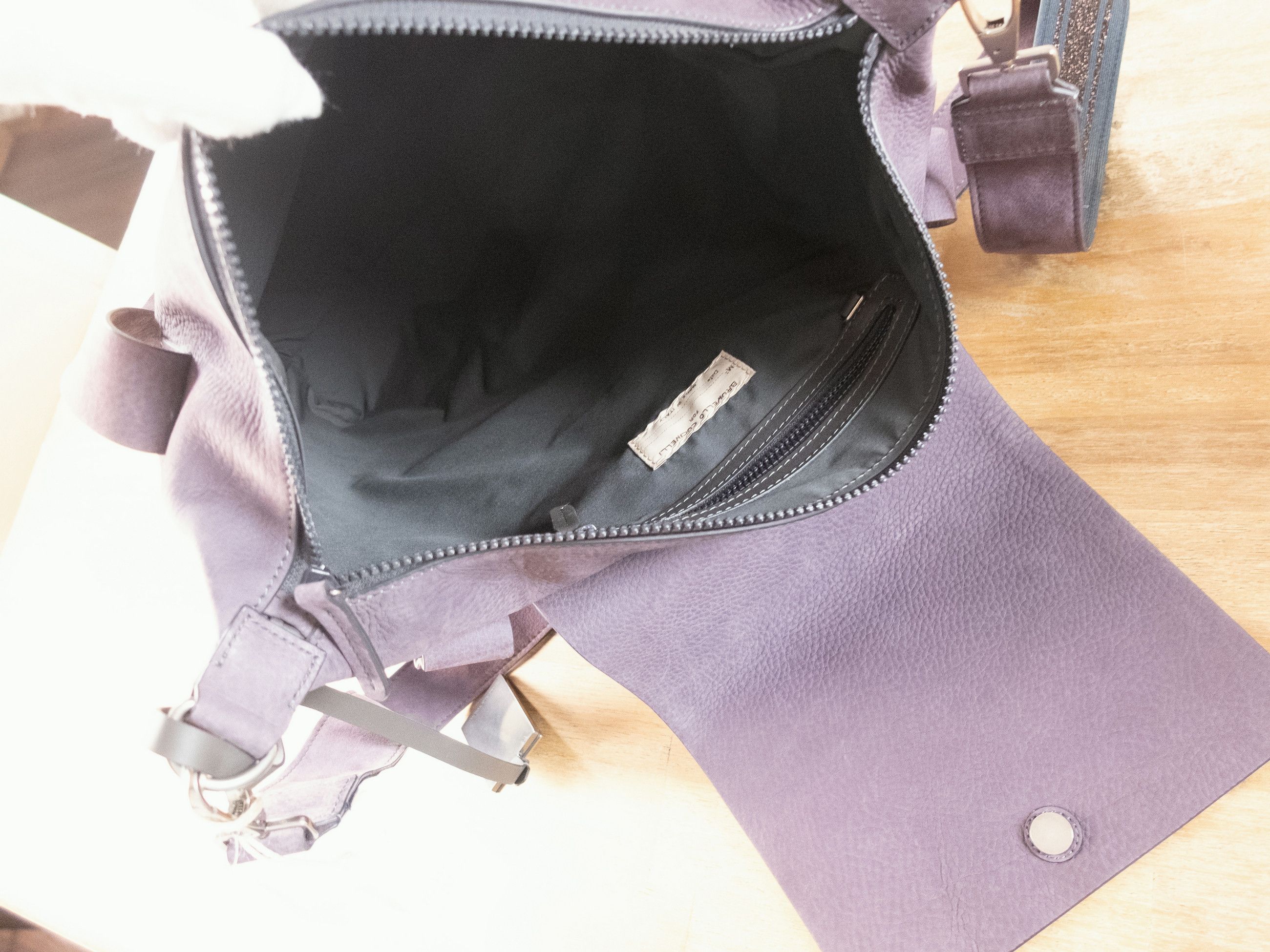 Brunello Cucinelli BRUNELLO CUCINELLI purple suede crossbody messenger bag Size ONE SIZE - 14 Thumbnail