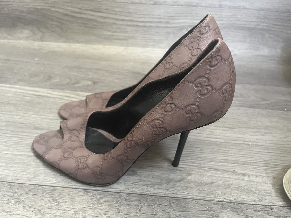 Gucci Gucci gg monogram open toe heel sz 38 Size US 8 / IT 38 - 6 Thumbnail