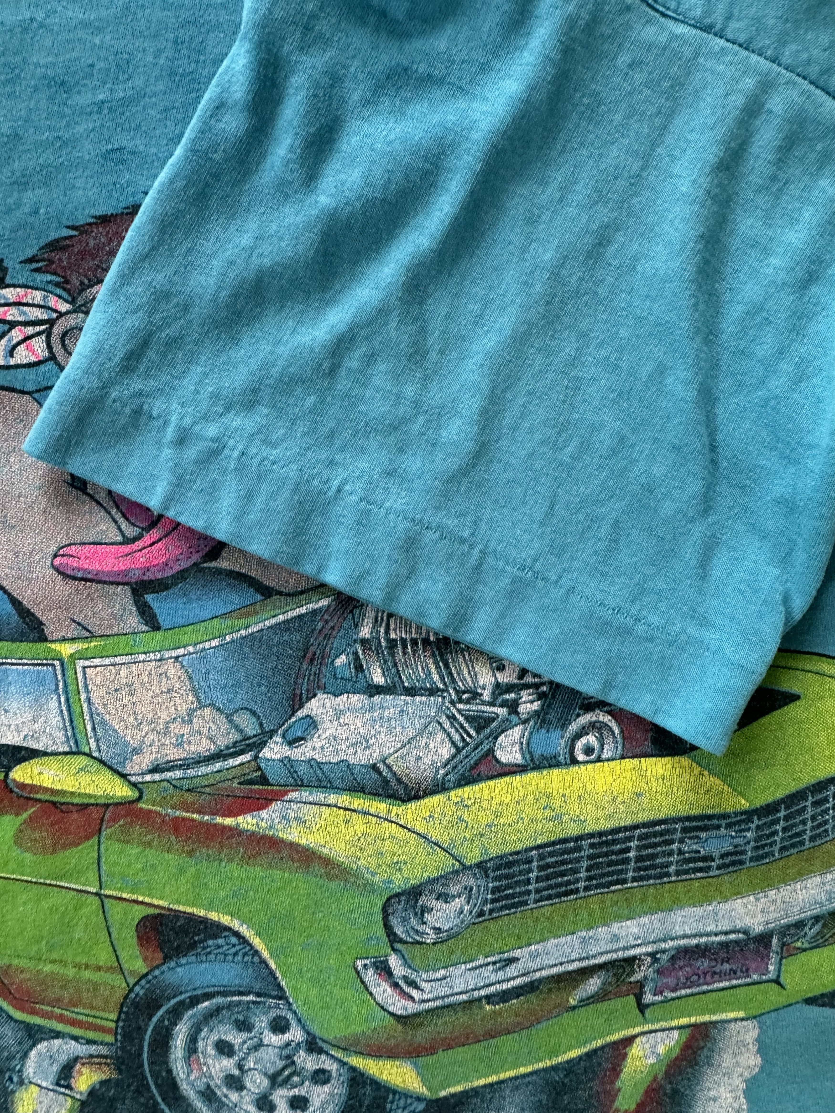 Chevrolet × Vintage Thrashed 1988 Chevy Camaro "Born Bad" Art T-shirt Size US M / EU 48-50 / 2 - 12 Thumbnail