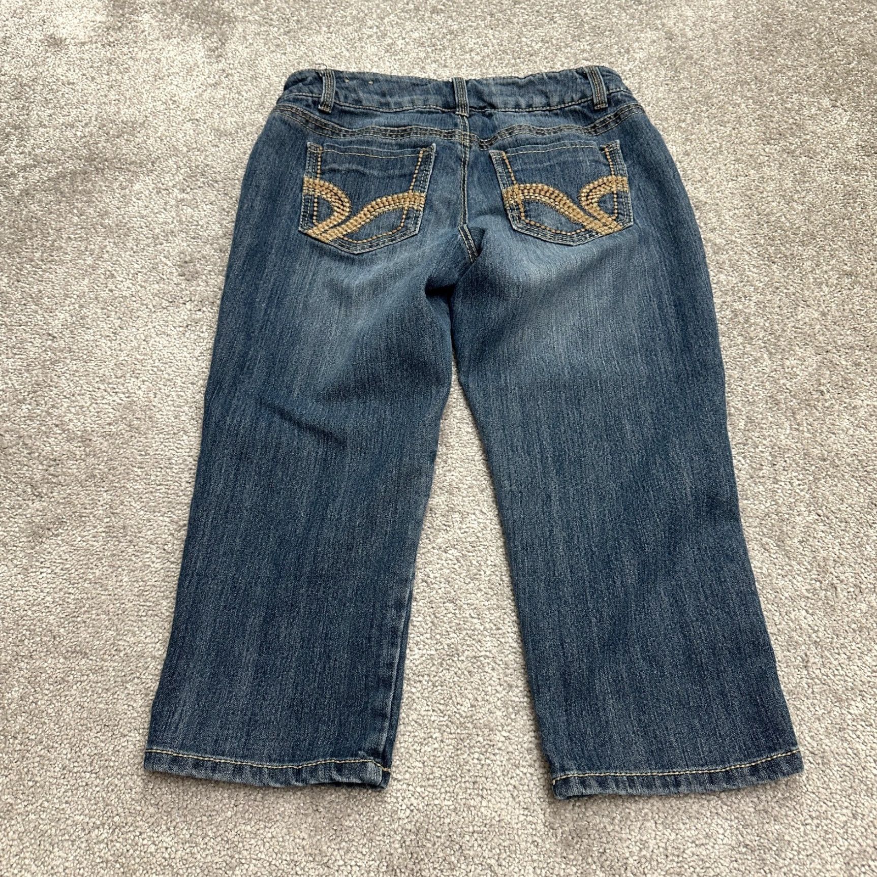 Vintage Canyon River Blues Jeans Women 6 Blue Mid Denim Cropped 30x20 Cotton Polyester 5-Pocket Rise Mid-Height Casual Knit Button Zip Womens Size 28" / US 6 / IT 42 - 2 Thumbnail