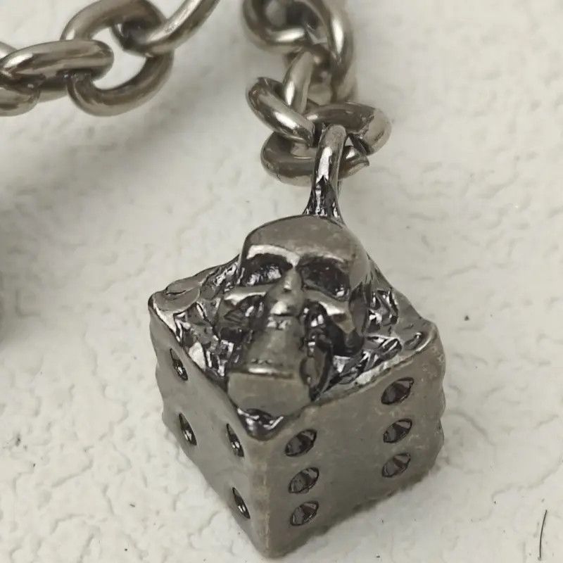 Vintage Dice and Skulls Rock Wallet Chain Size ONE SIZE - 5 Thumbnail