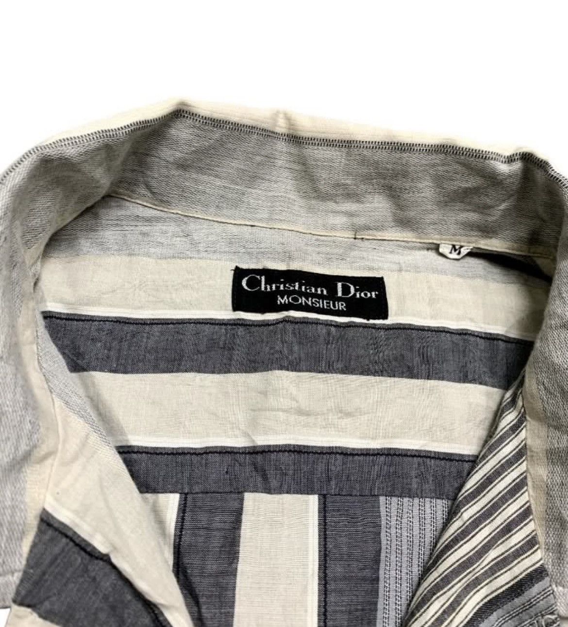 Dior Christian Dior Monsieur Striped Shirt Vintage Size US M / EU 48-50 / 2 - 2 Thumbnail
