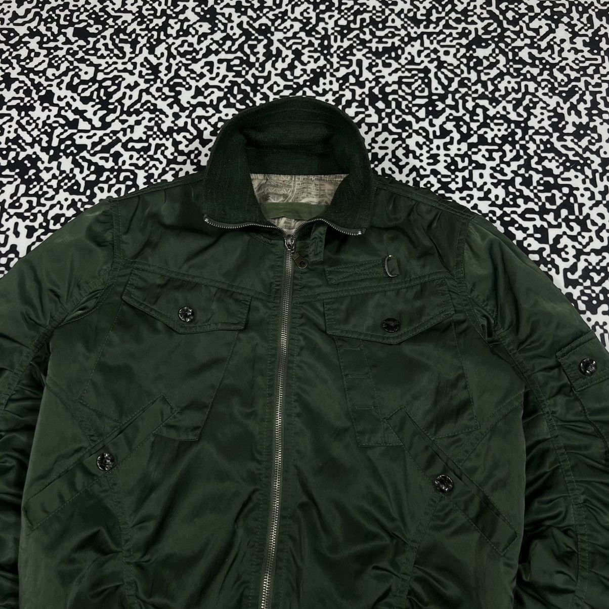 Diesel Vintage Y2K Diesel Opium Oversize Bomber Jacket Size S / US 4 / IT 40 - 9 Thumbnail