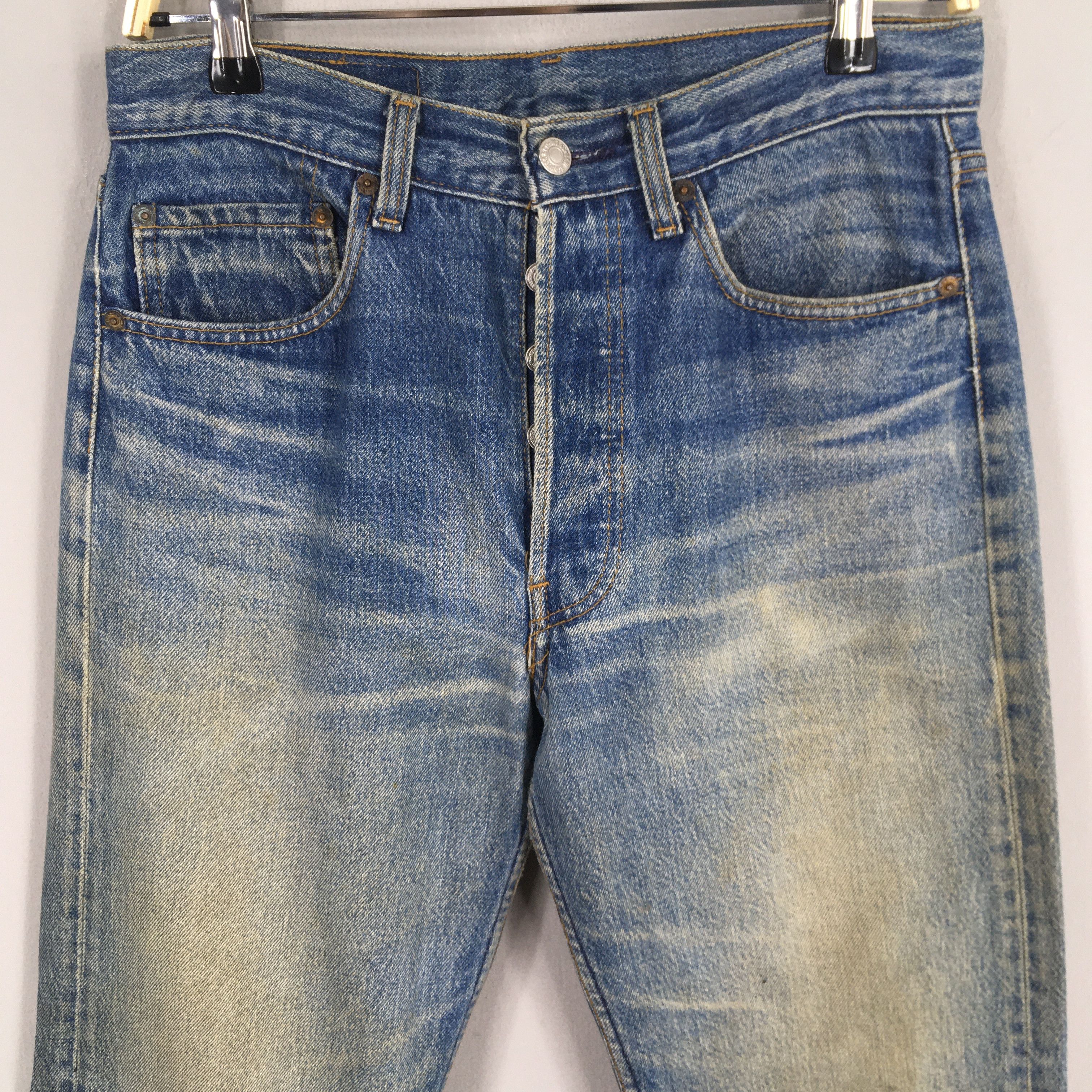 Levi's Size 29x33 Vintage 80s Levi's 501 Faded Blue Jeans S930 Size US 29 - 2 Thumbnail