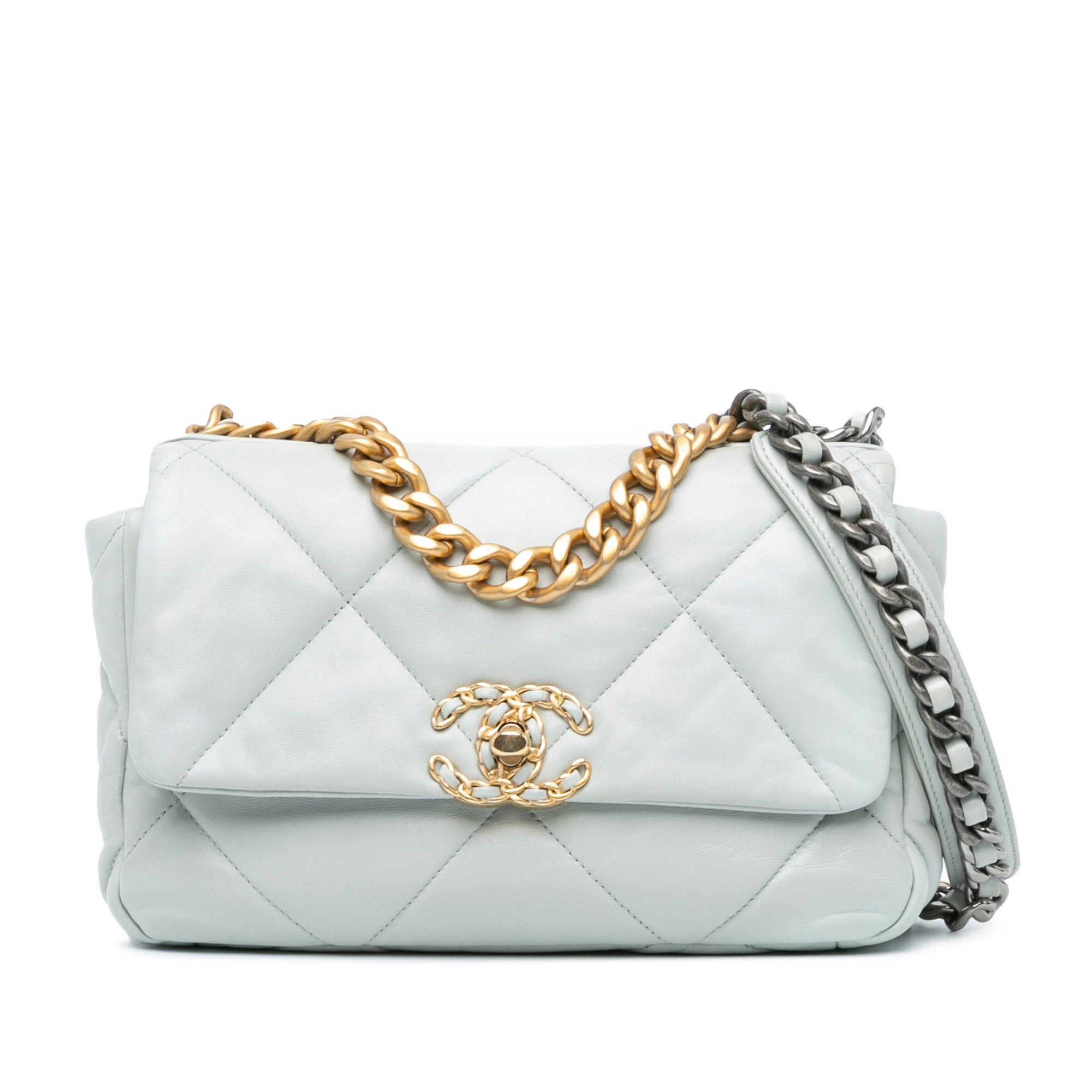 Chanel Chanel Medium Lambskin 19 Flap Gray Size ONE SIZE - 1 Thumbnail